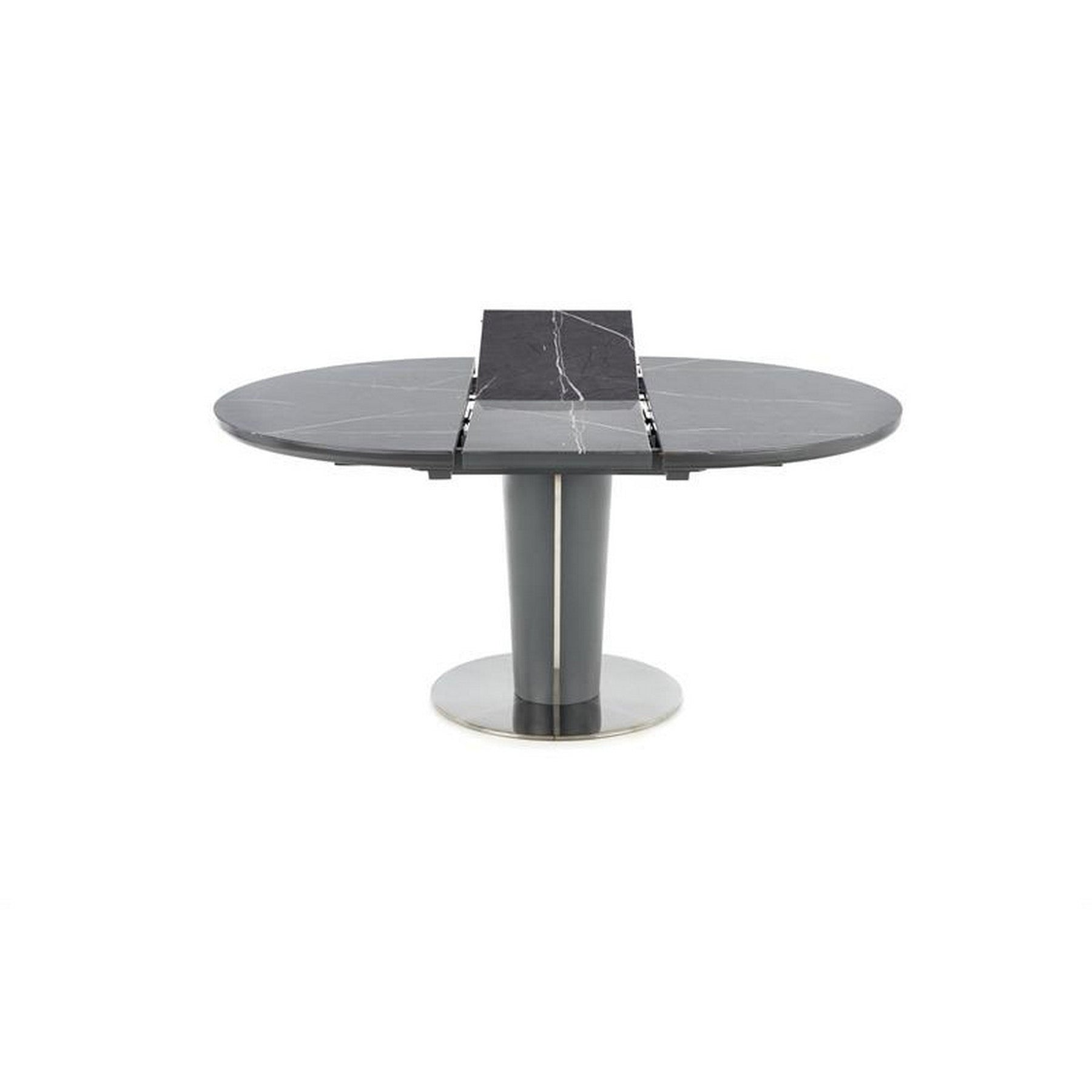 Masa living rotunda extensibila Ricardo gri, 120 -160 / 120/76 cm
