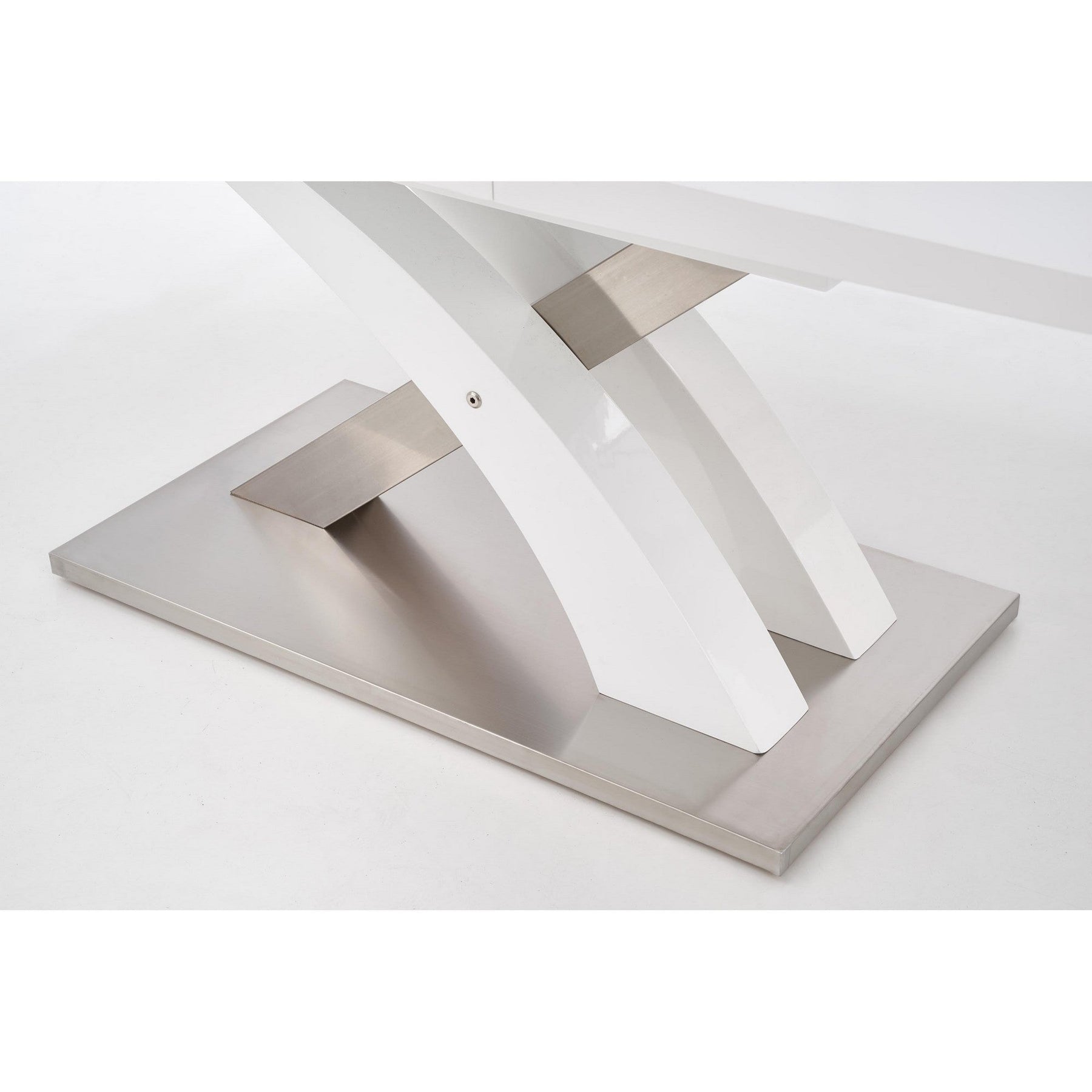 Masa extensibila alb lucios Sandor, 160/220X90X77 cm