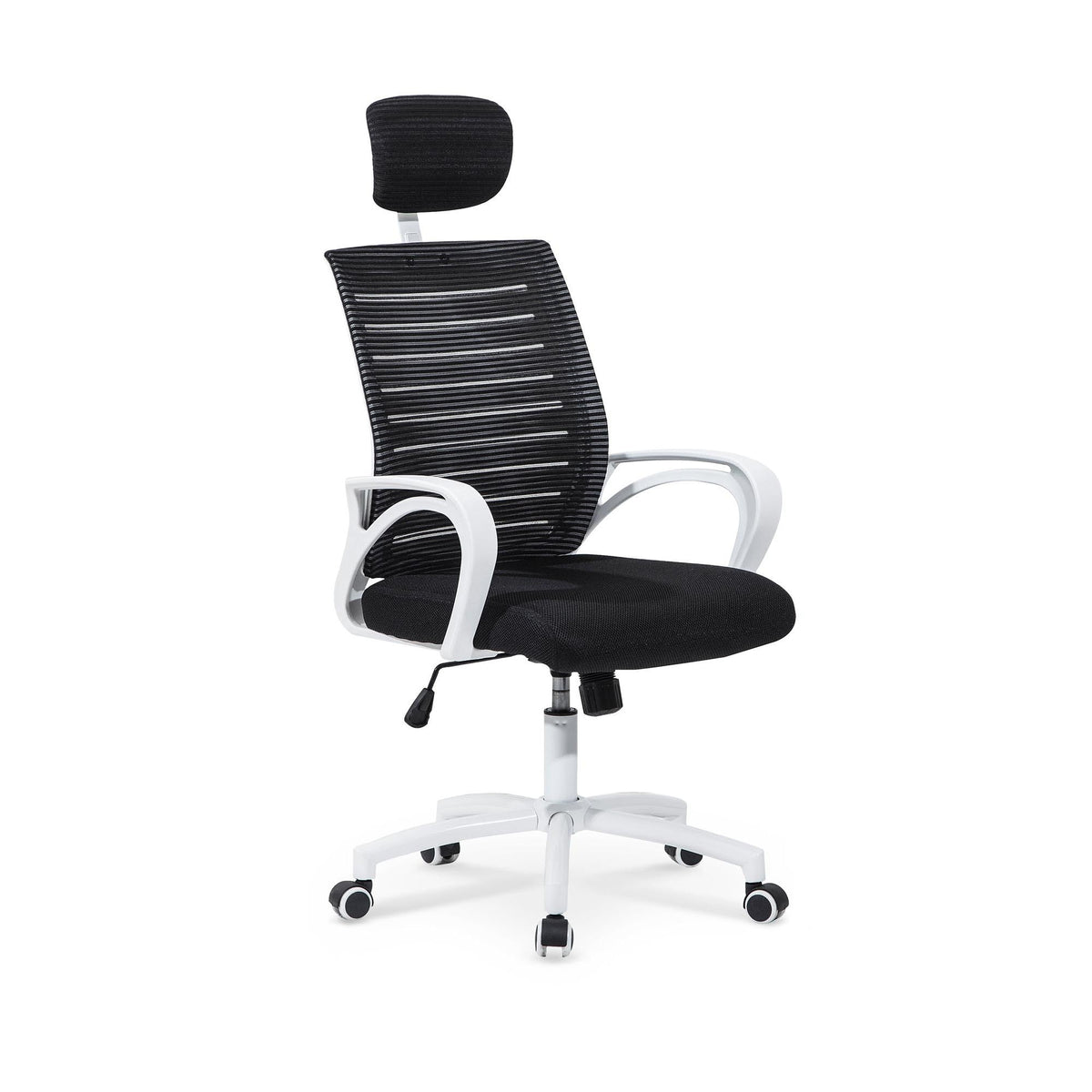 Scaun birou tineret negru-alb Socket, 61X68X110/118 CM