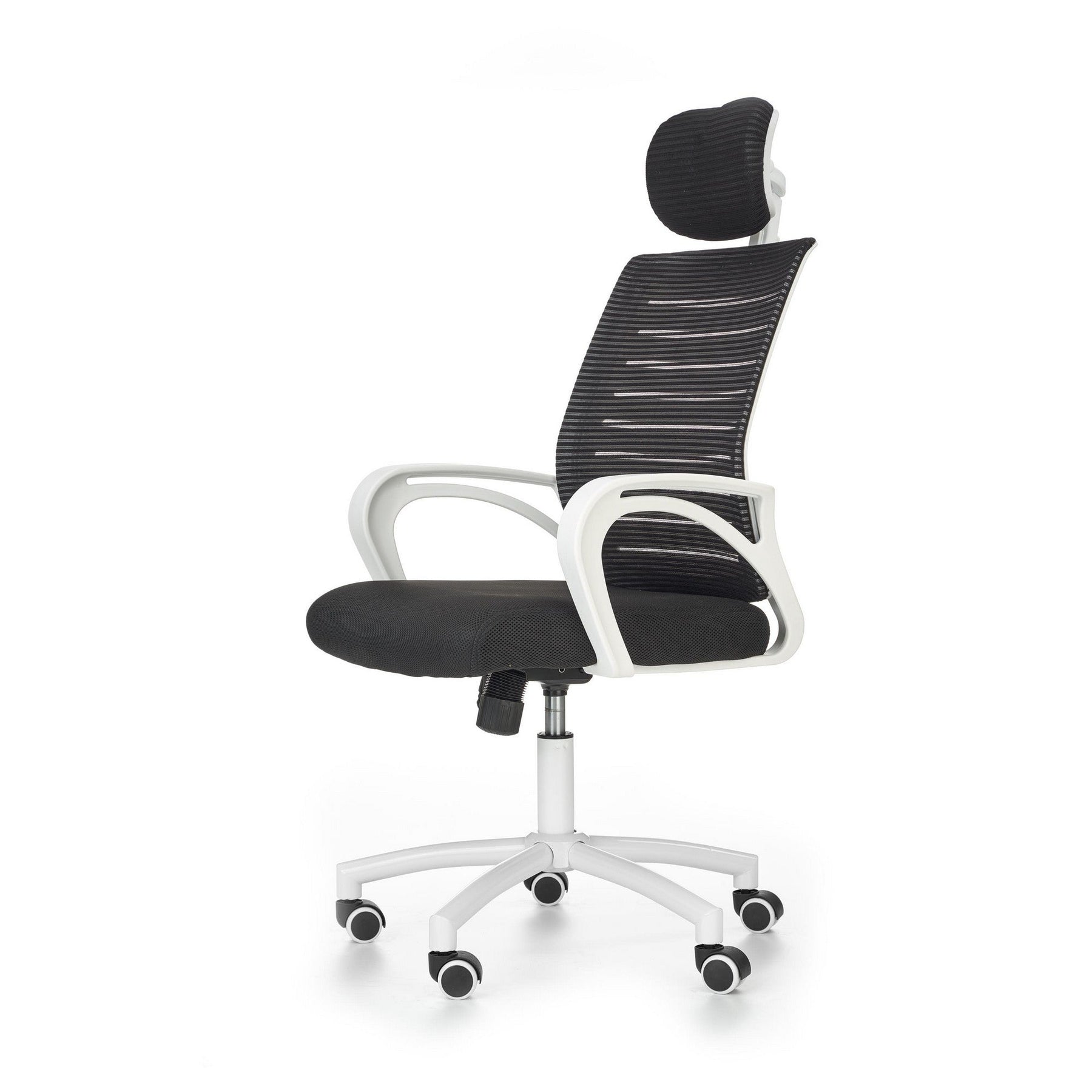 Scaun birou tineret negru-alb Socket, 61X68X110/118 CM