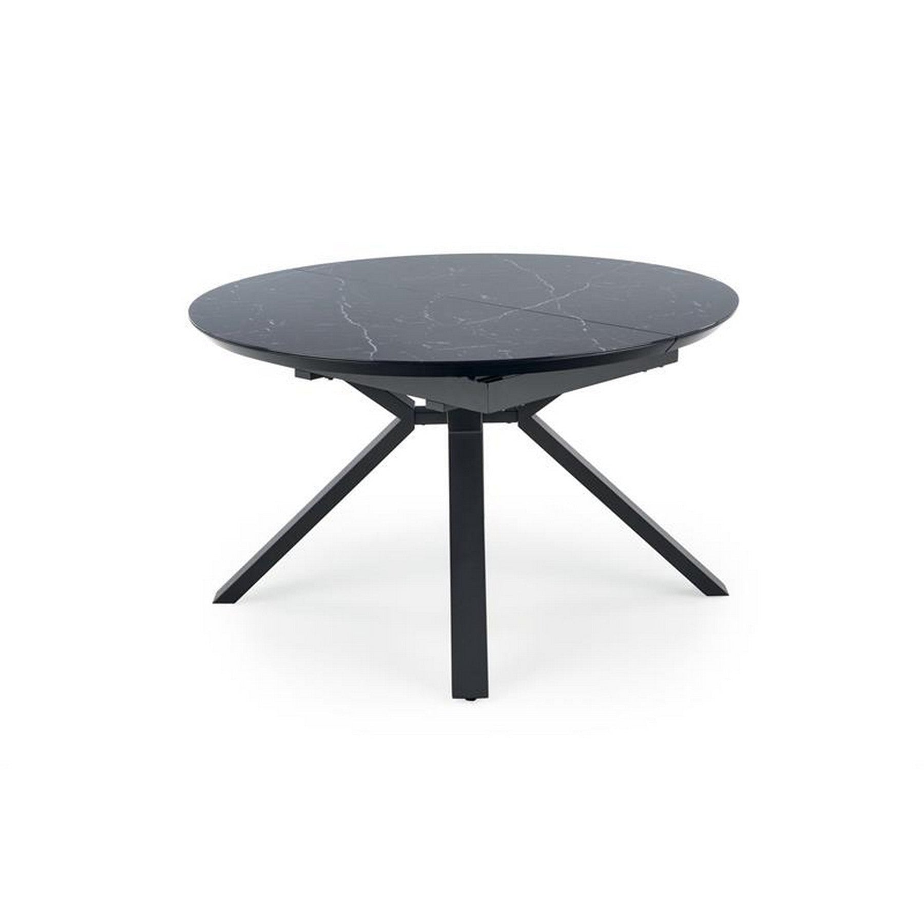 Masa bucatarie extensibila neagra Vertigo, 130-180 / 130/76 CM