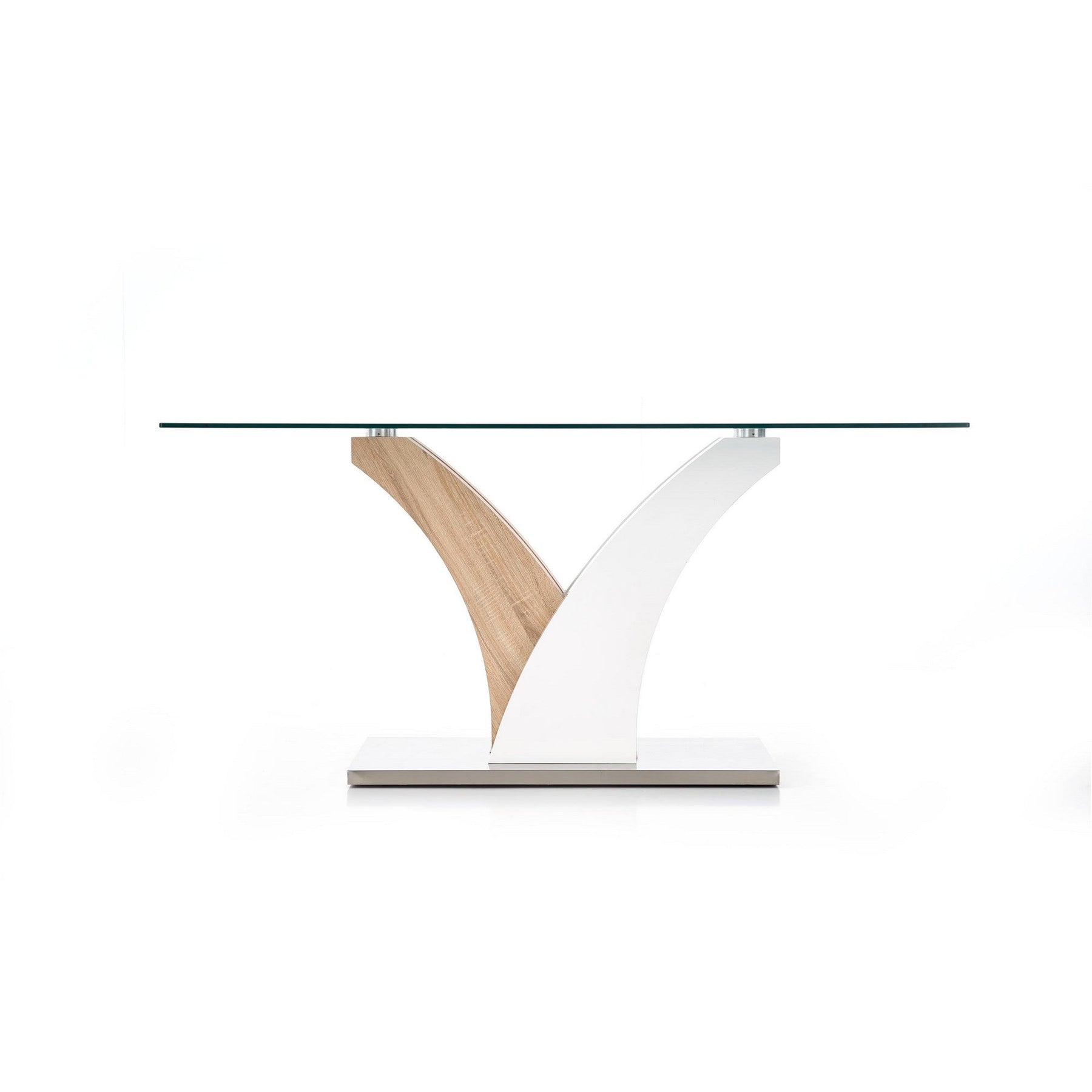 Masa dining blat sticla Vilmer, 160X90X76 CM