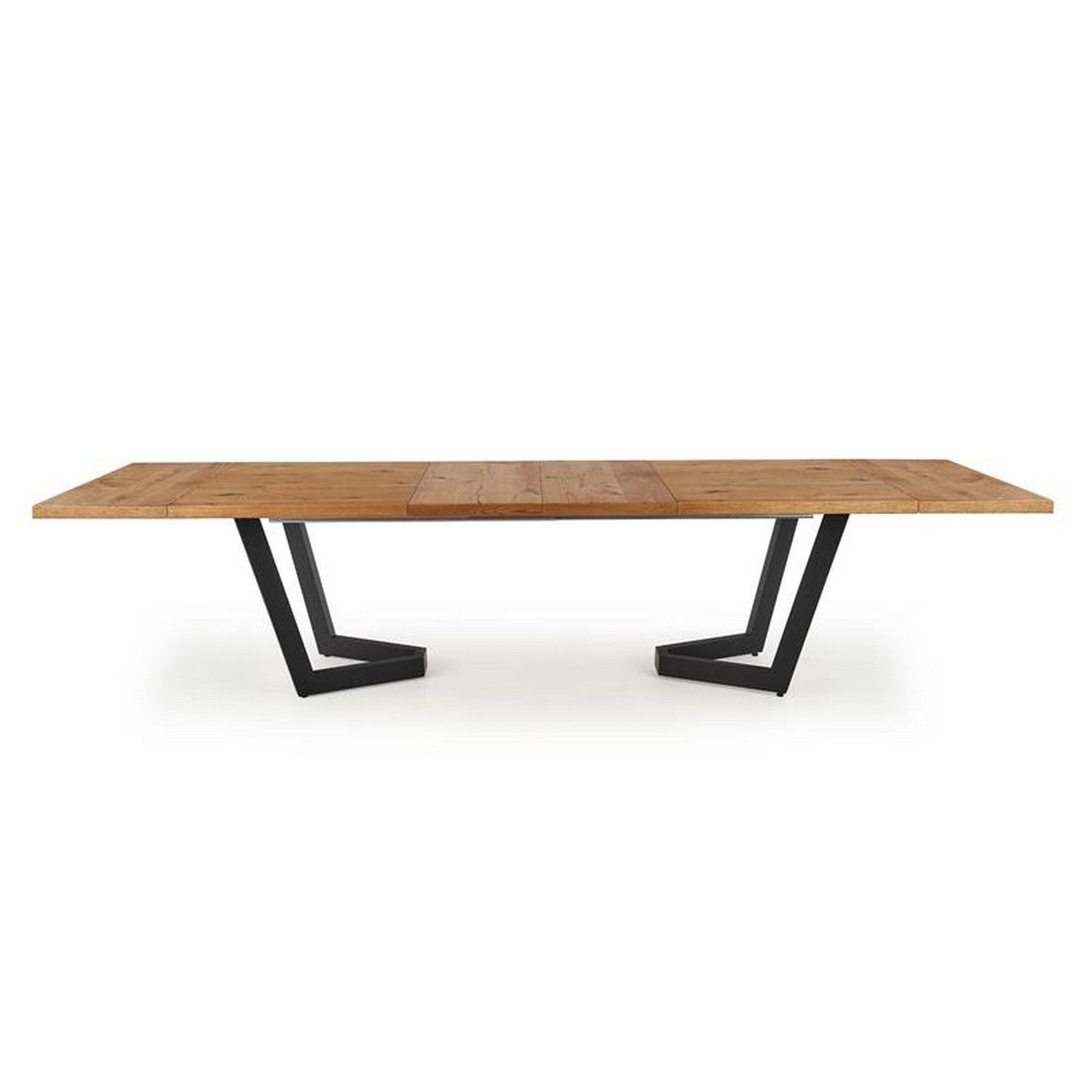 Masa extensibila Massive, stejar/negru, 160-250x90x77 cm