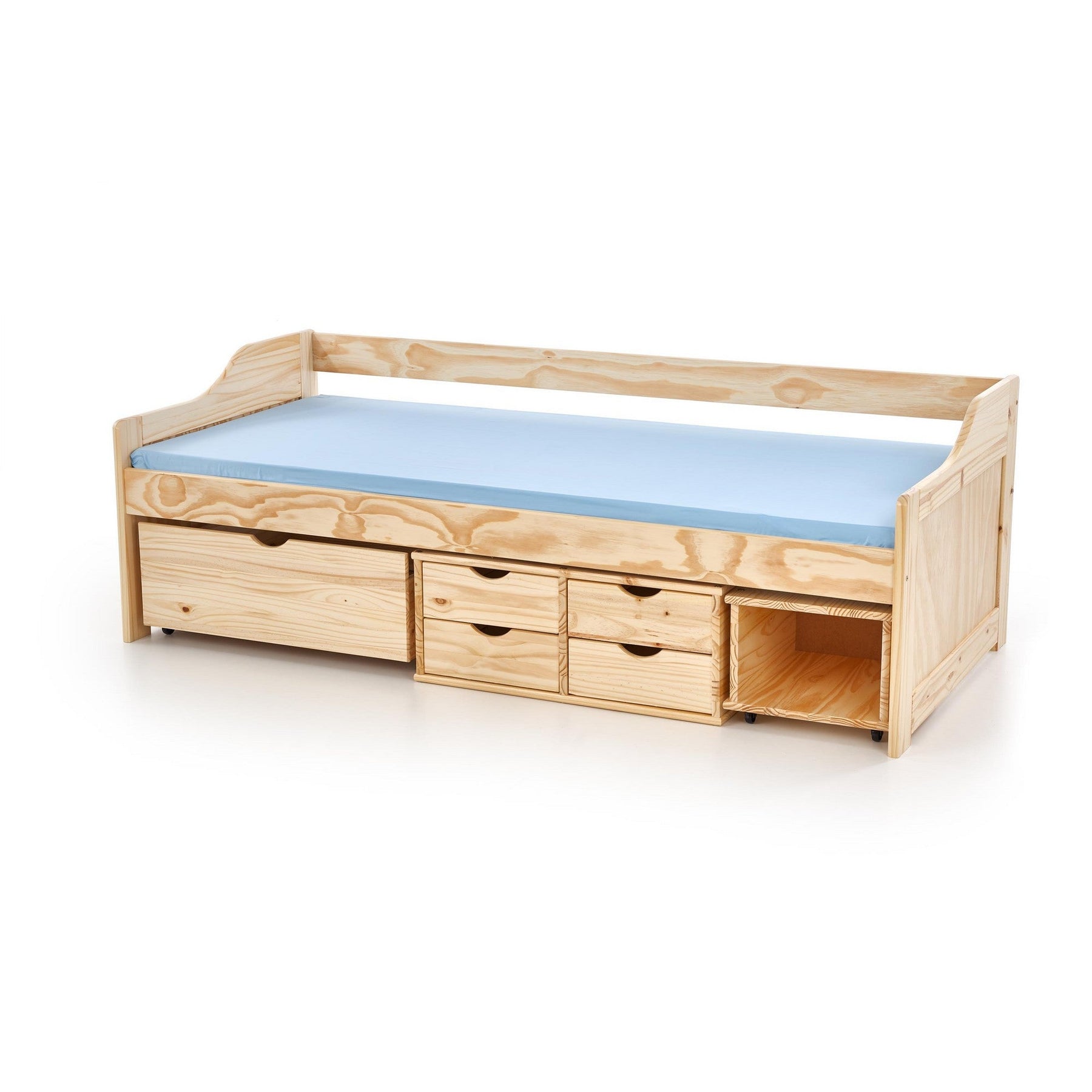Pat tineret cu sertare Maxima, somiera si sertare pentru depozitare incluse, 90X200 CM