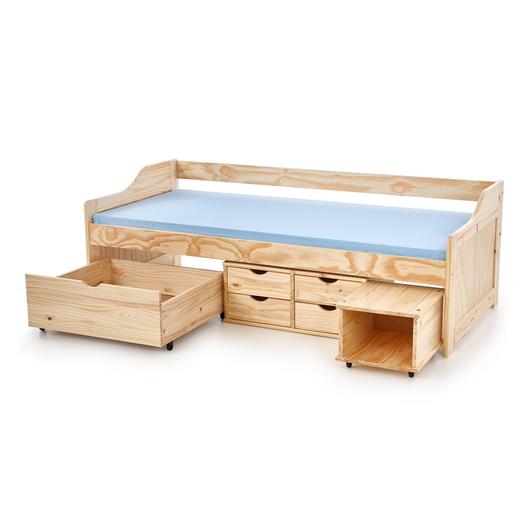 Pat tineret cu sertare Maxima, somiera si sertare pentru depozitare incluse, 90X200 CM