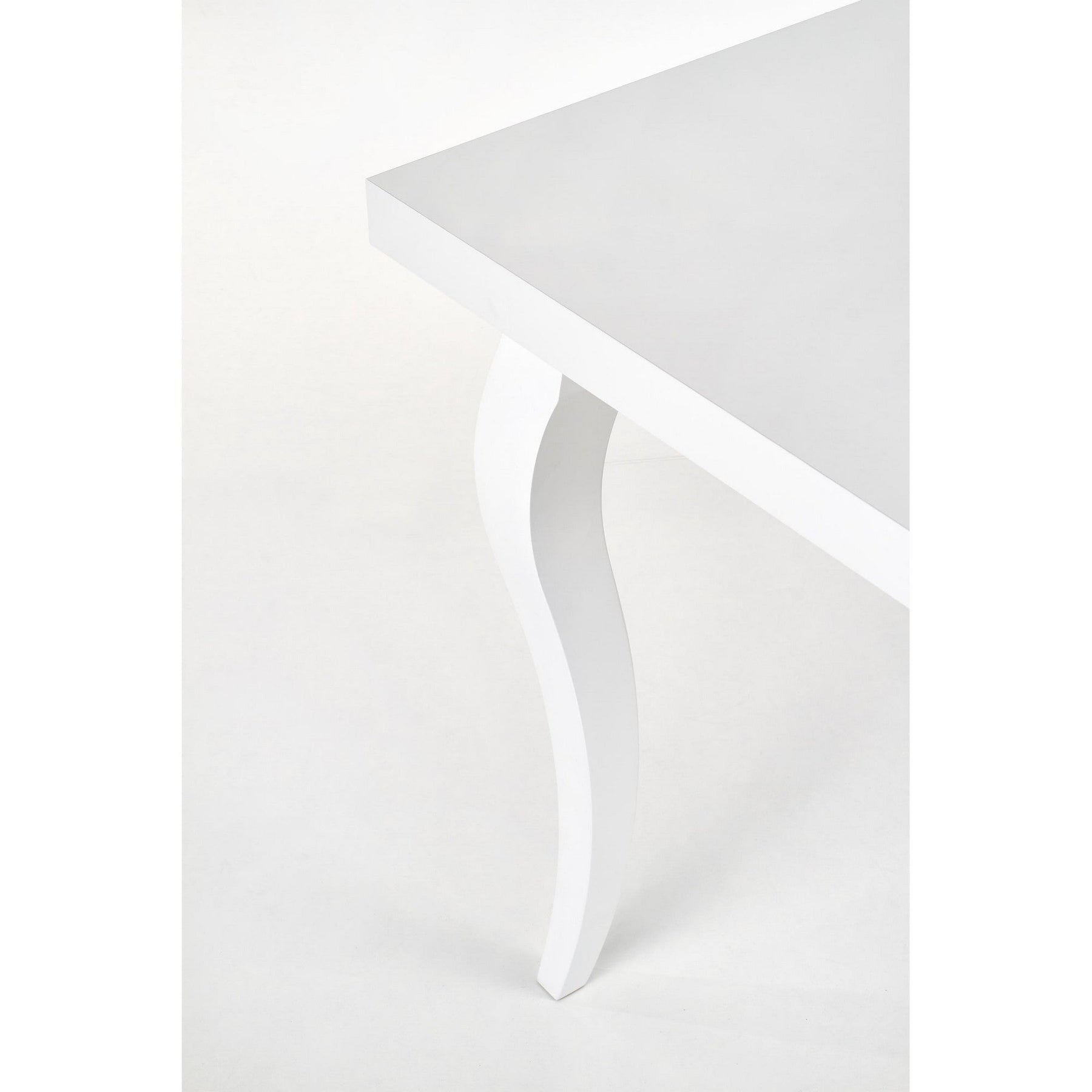 Masa alba lucios Mozart, 160/240X90X75 CM