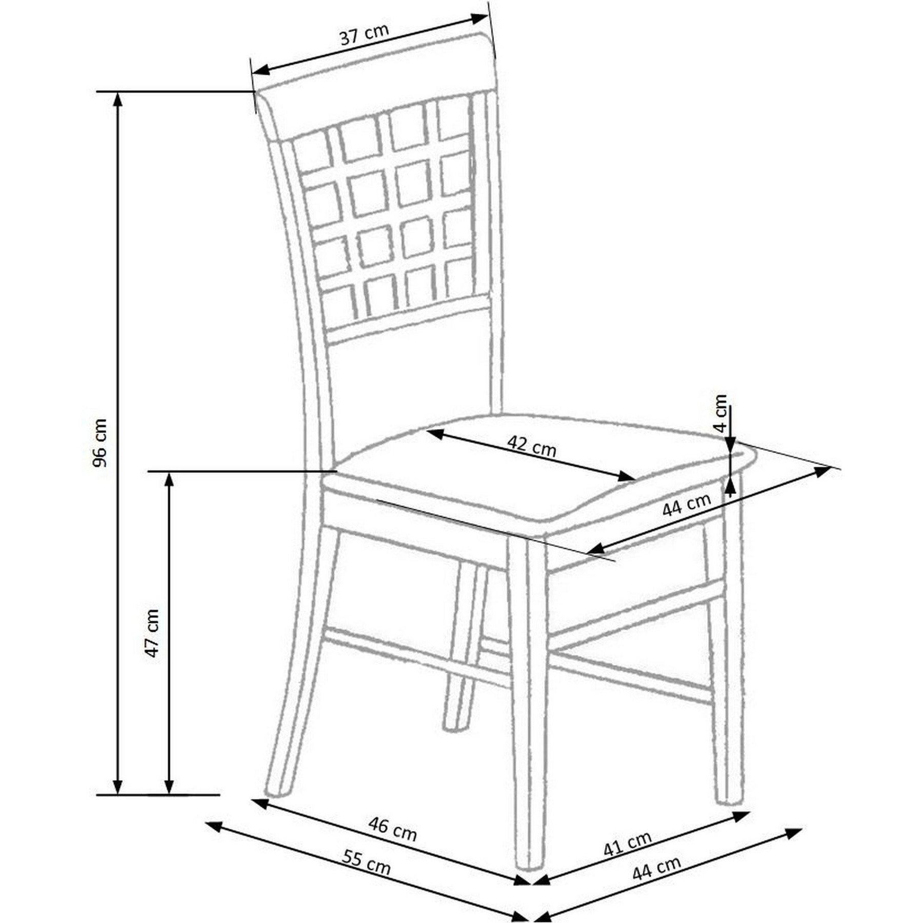 Scaun alb lemn masiv Gerard 3, 44X43X96 CM - ACAJU