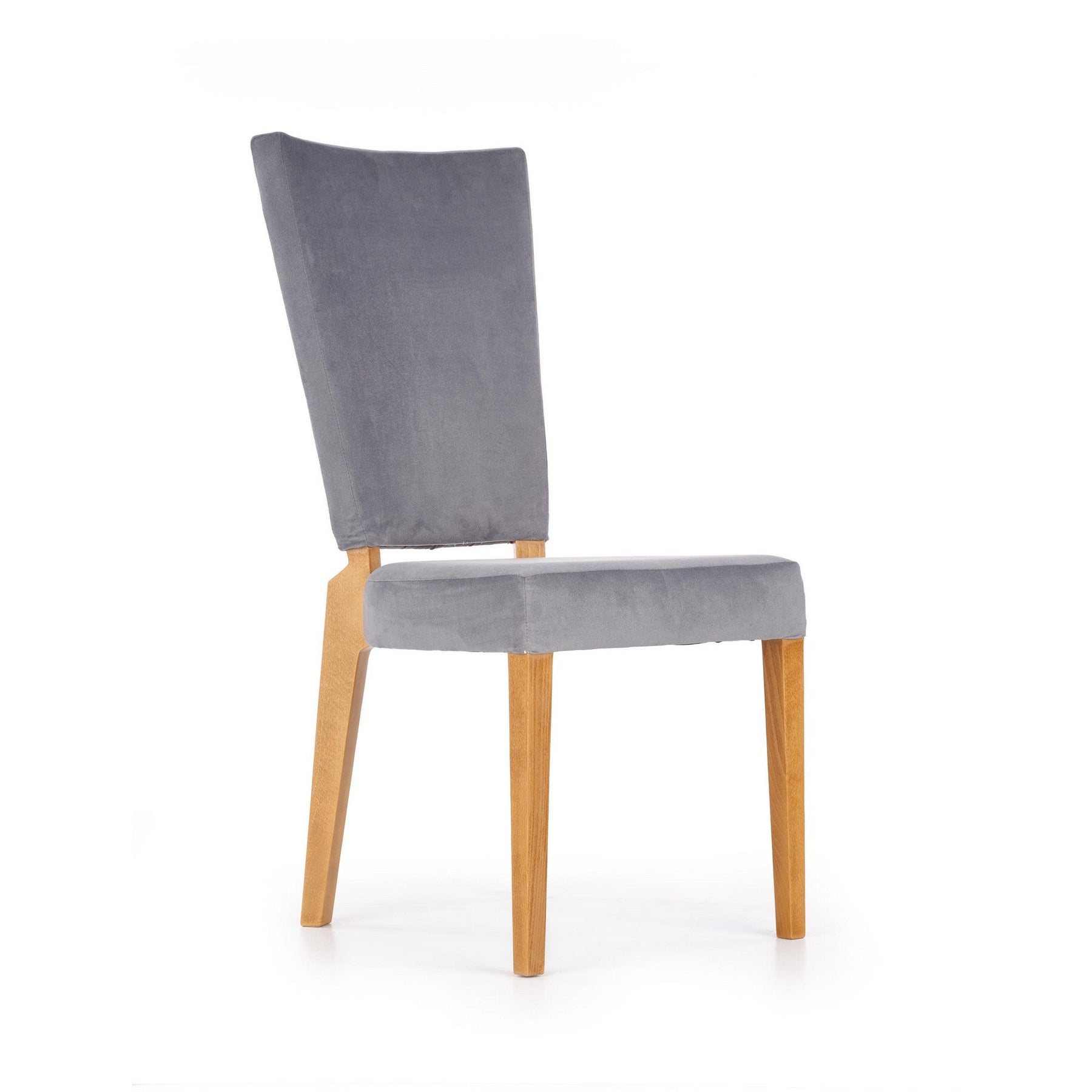 Scaun tapitat cu stofa catifelata Rois, 58X43X94 CM