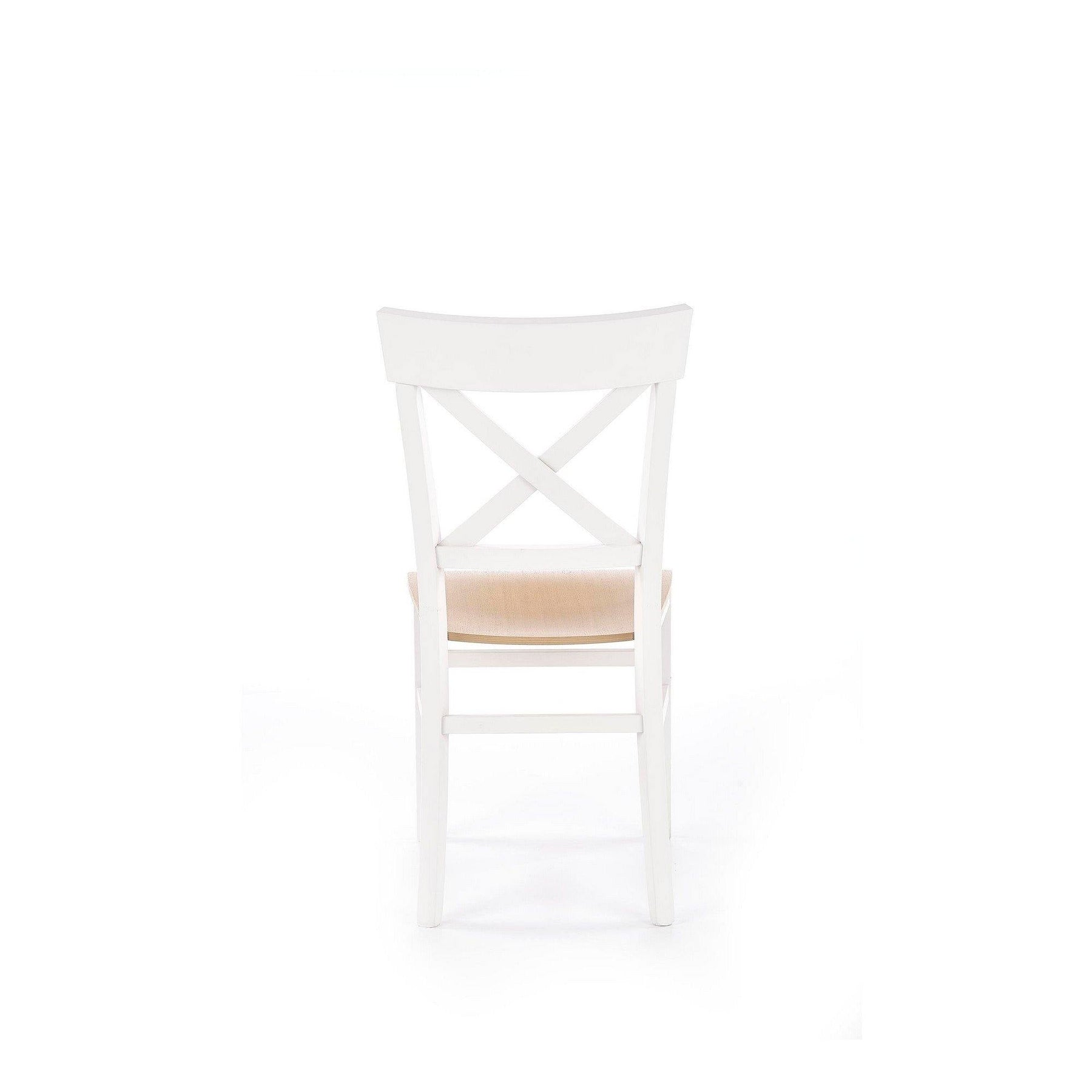 Scaun alb lemn masiv Tutti, 44X56X90 CM - ACAJU