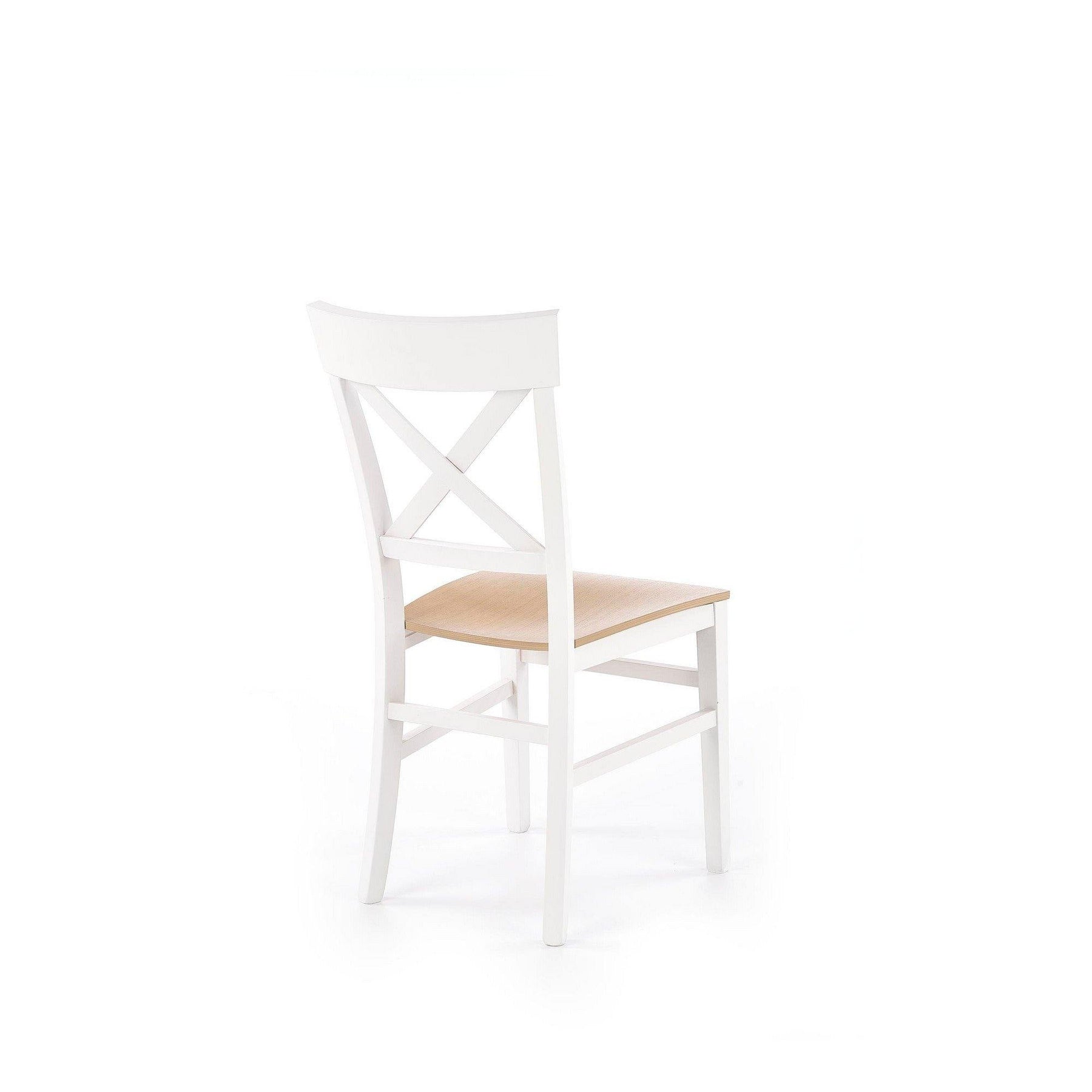 Scaun alb lemn masiv Tutti, 44X56X90 CM - ACAJU