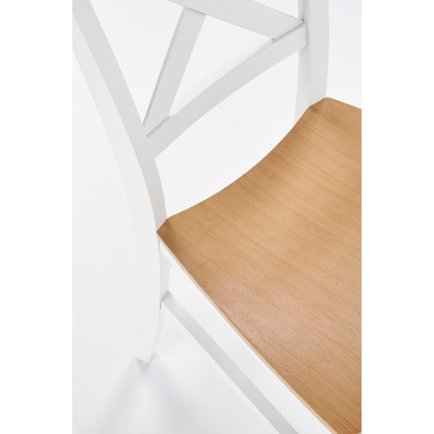 Scaun alb lemn masiv Tutti, 44X56X90 CM - ACAJU