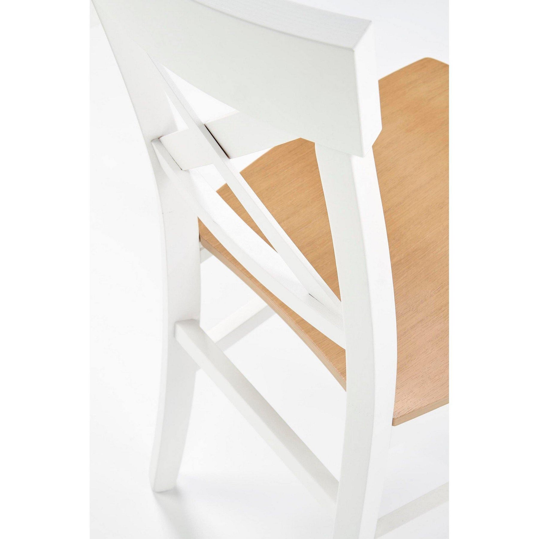 Scaun alb lemn masiv Tutti, 44X56X90 CM - ACAJU