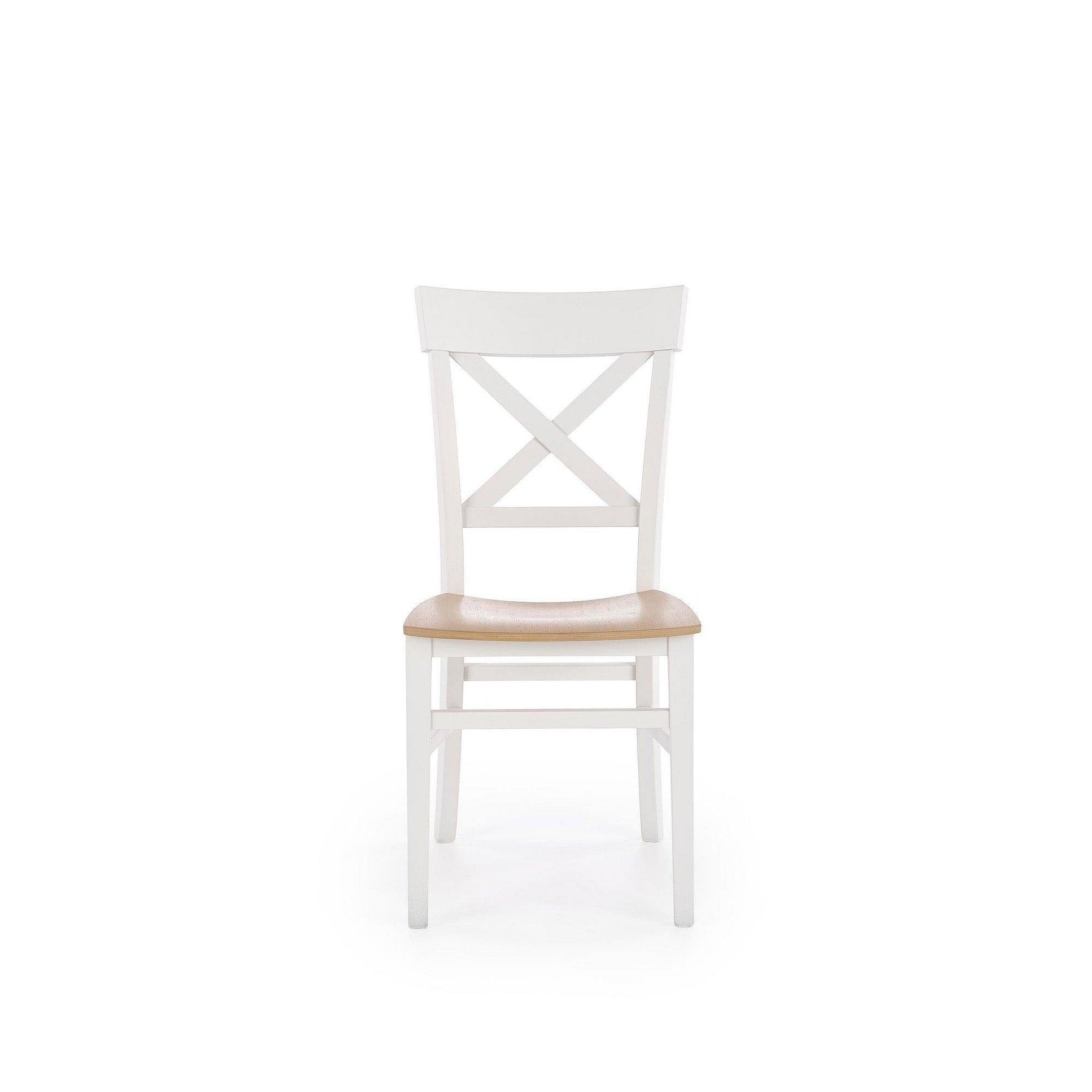 Scaun alb lemn masiv Tutti, 44X56X90 CM - ACAJU