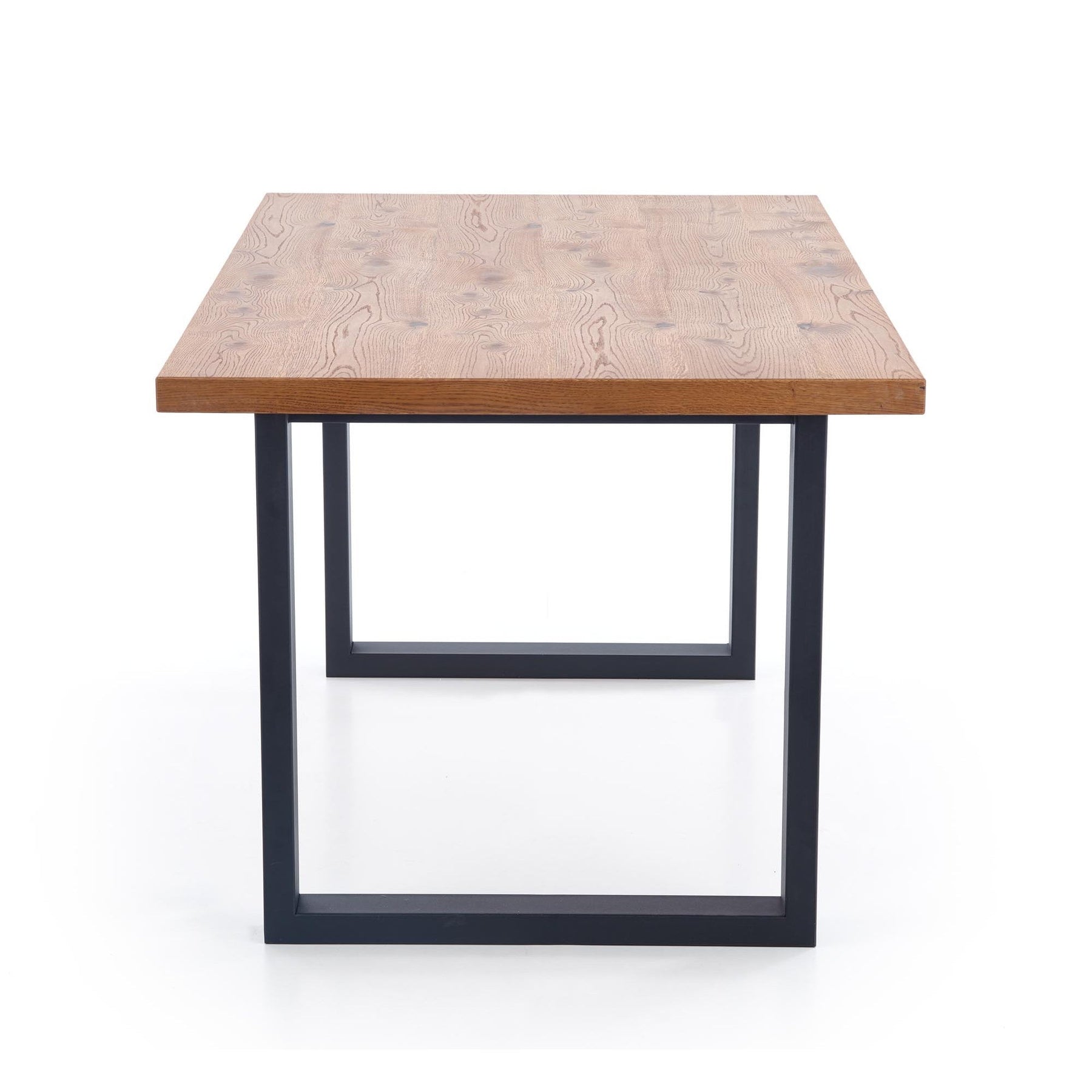 Masa extensibila PEREZ, stejar deschis/negru, 160/250x90x76 cm