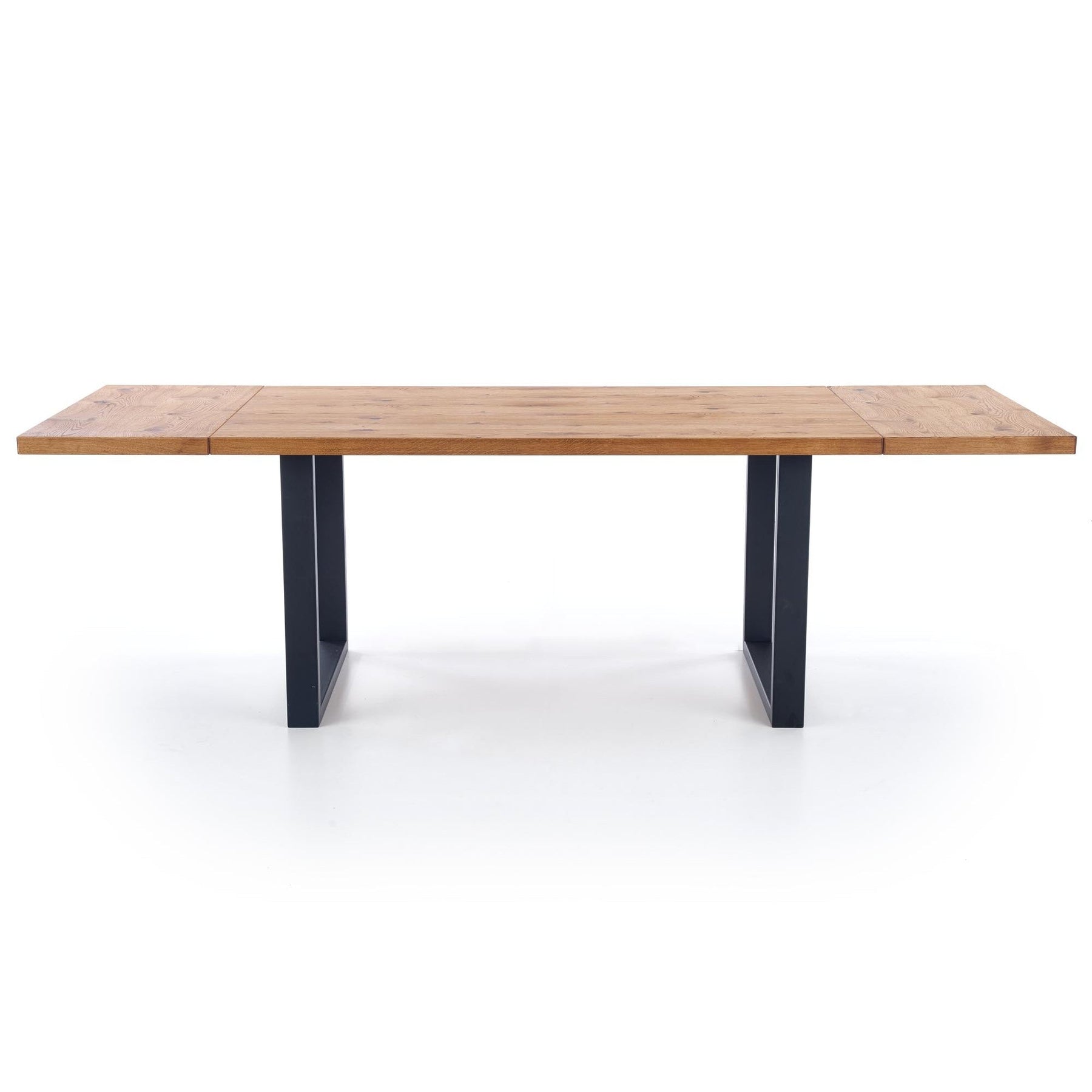 Masa extensibila PEREZ, stejar deschis/negru, 160/250x90x76 cm