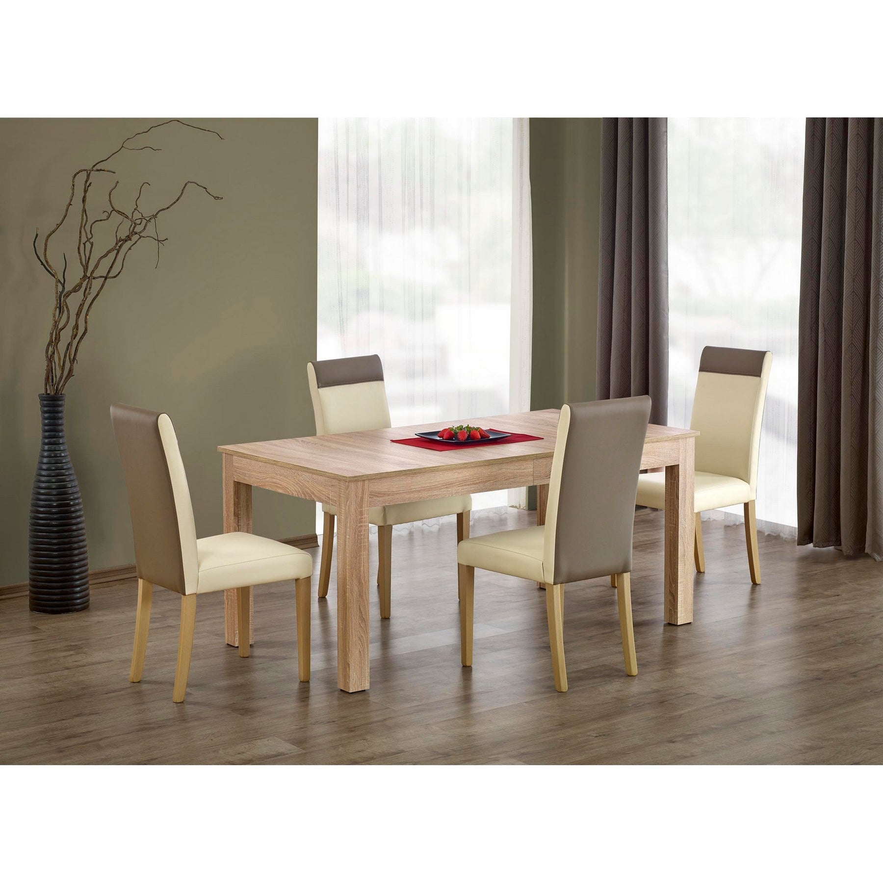 Masa extensibila SEWERYN, stejar, PAL/MDF, 160/300X90X76 cm