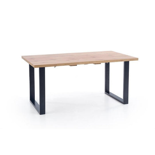 Masa Venom stejar wotan/negru, 135-185/85/74 CM
