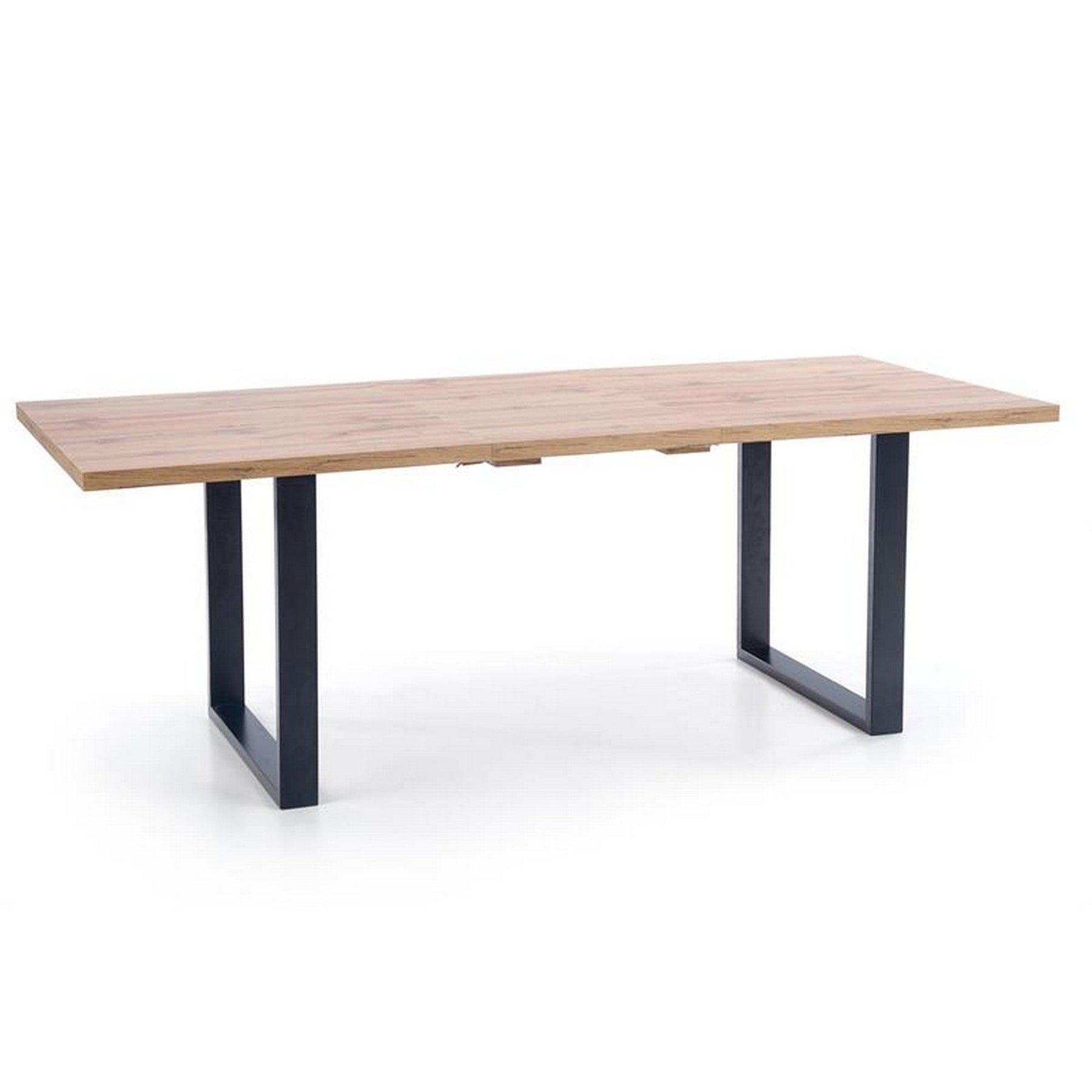 Masa Venom stejar wotan/negru, 135-185/85/74 CM