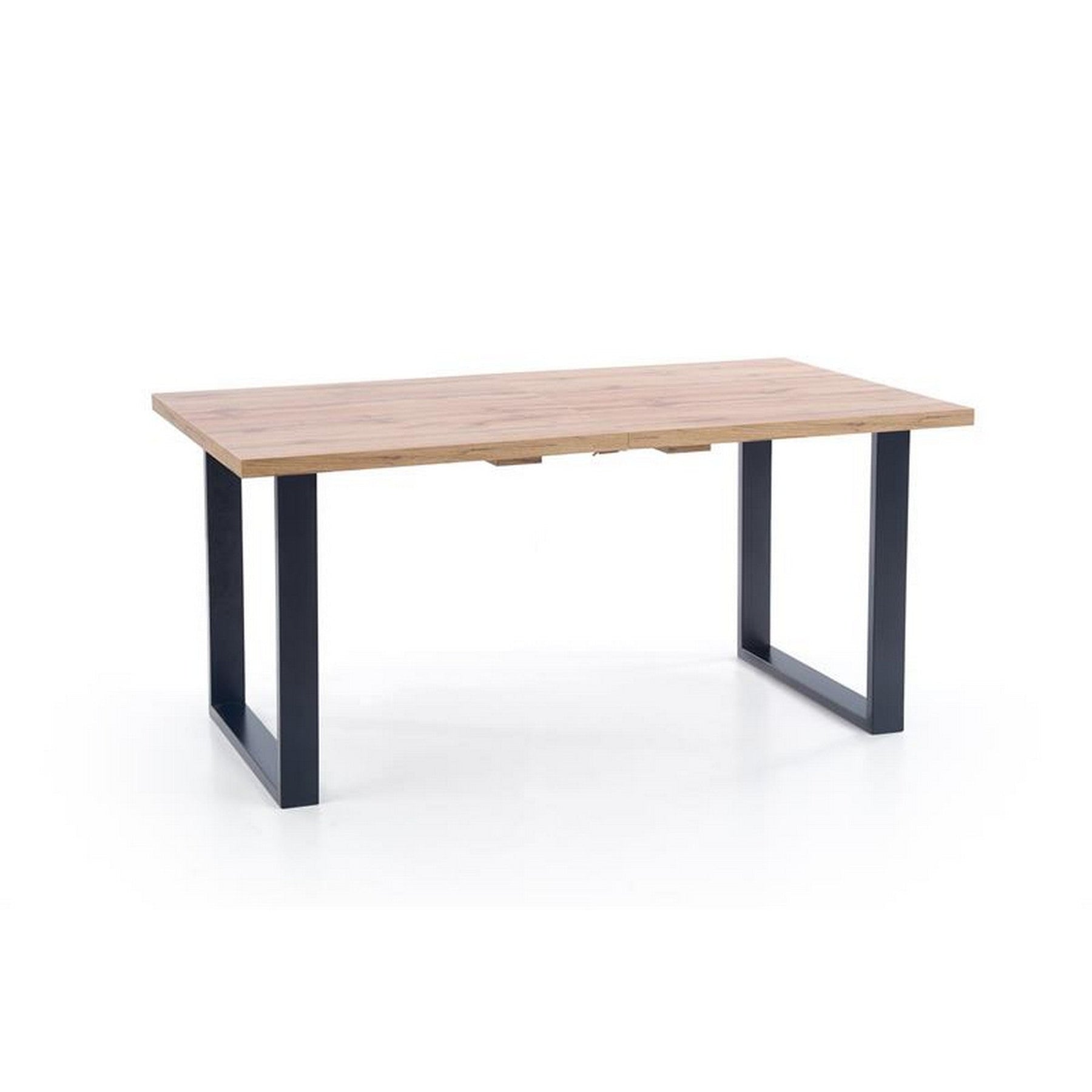 Masa Venom stejar wotan/negru, 135-185/85/74 CM