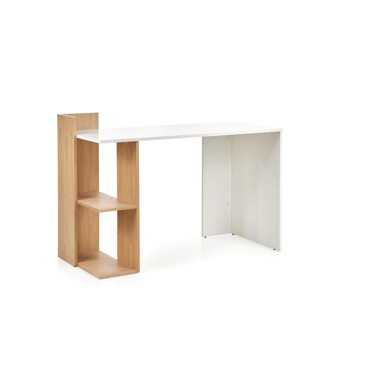 Birou tineret Fino, stejar honey/alb, 120x57x85 cm - ACAJU