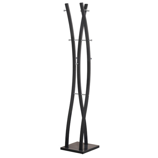 Cuier hol modern W50, negru, 35x35x179 cm