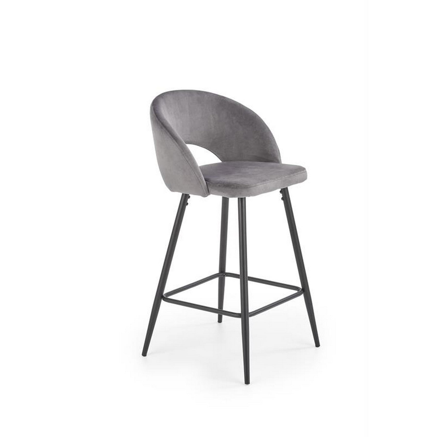 Scaun bar H96, gri, 48x49x89 cm