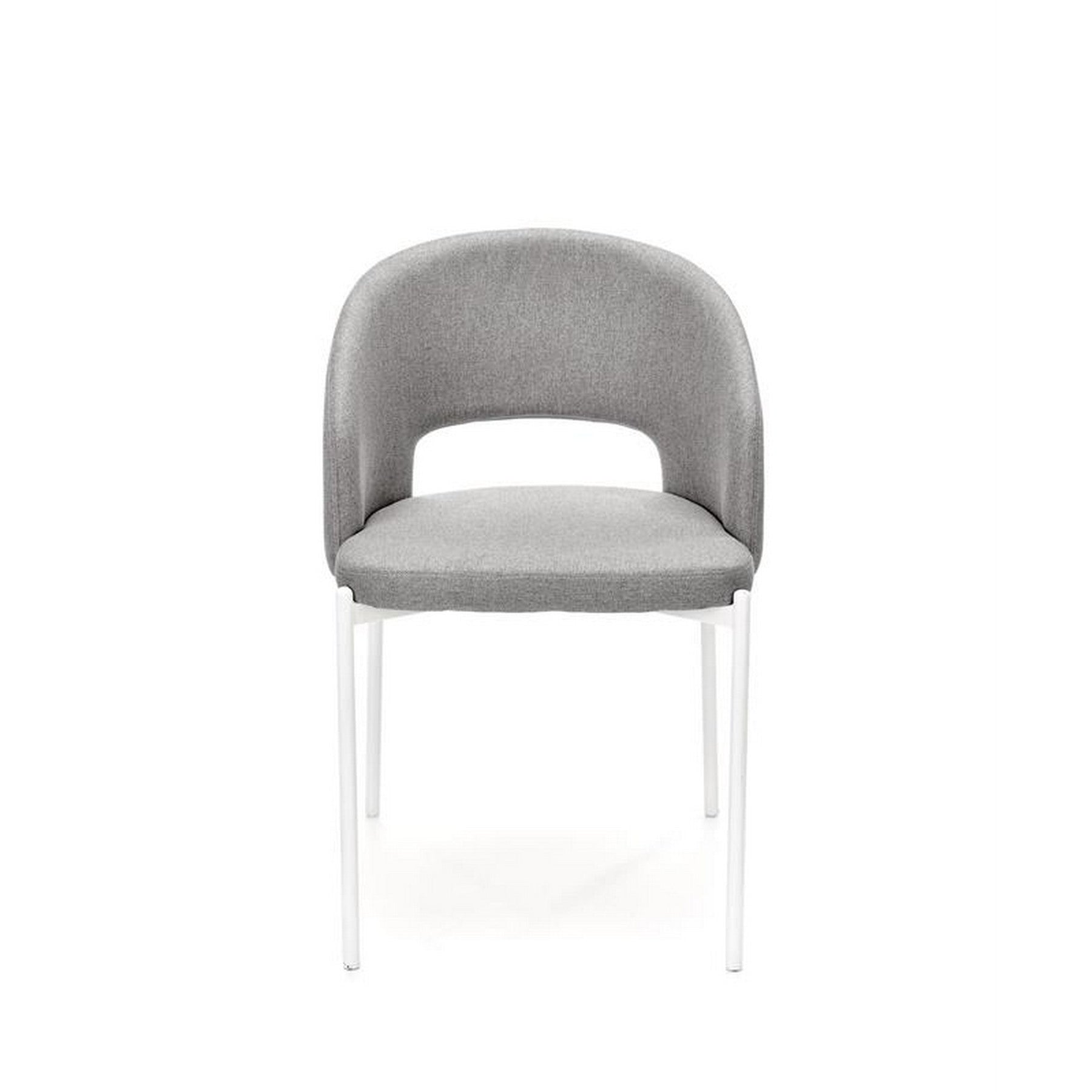 Scaun K486, stofa gri/alb, 51x57x77 cm