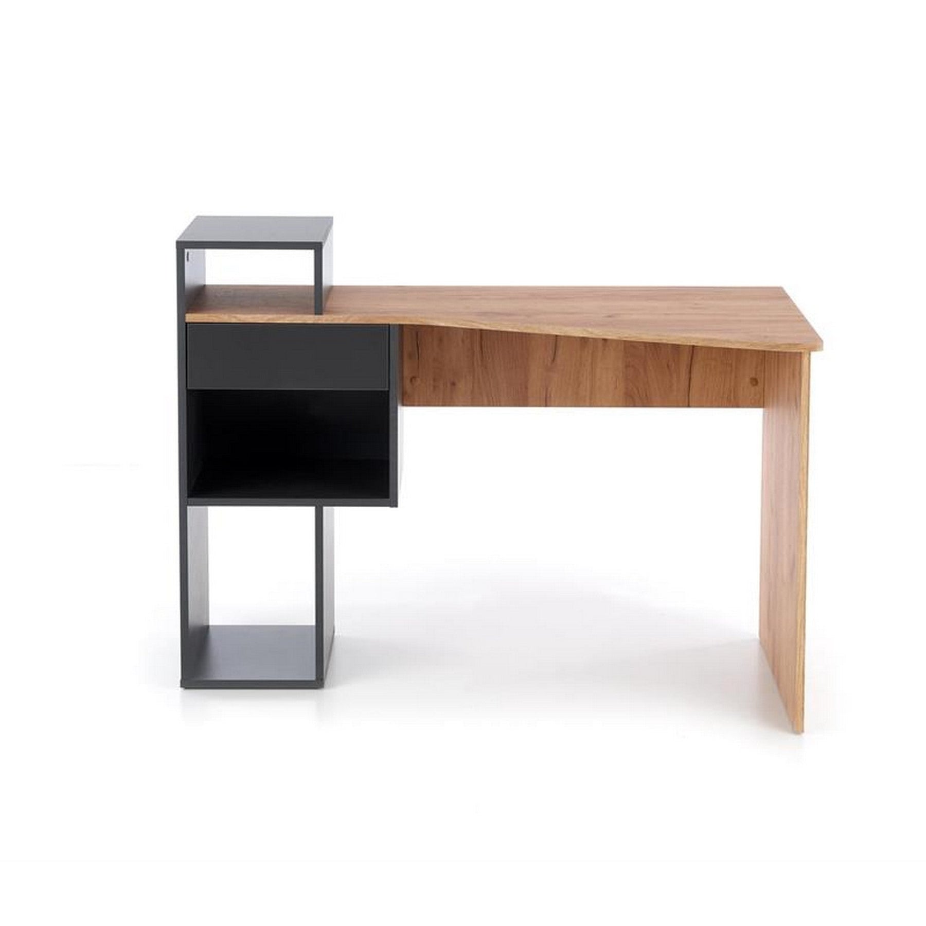 Birou Conti, stejar wotan/antracit, 122x57x90 cm