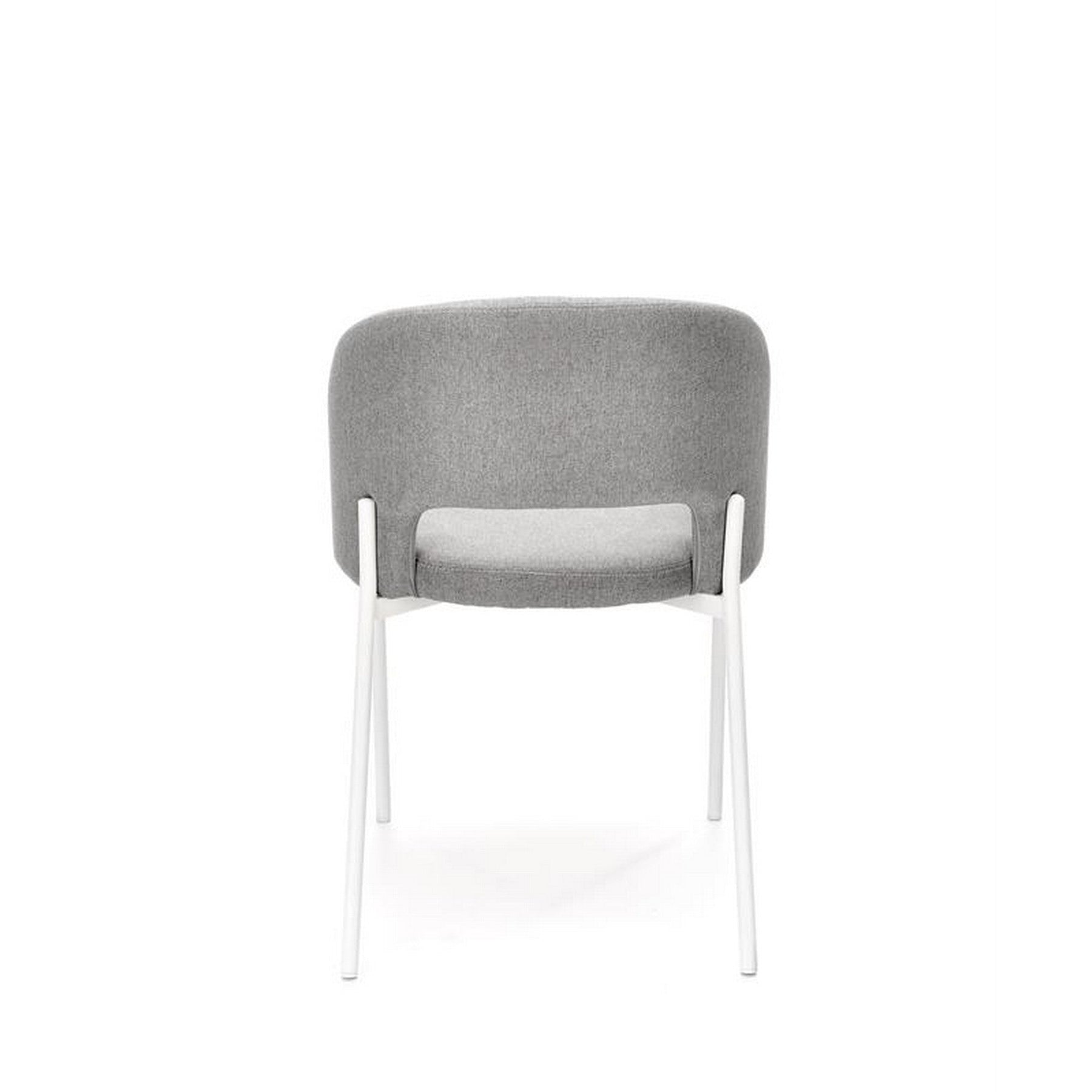 Scaun K486, stofa gri/alb, 51x57x77 cm