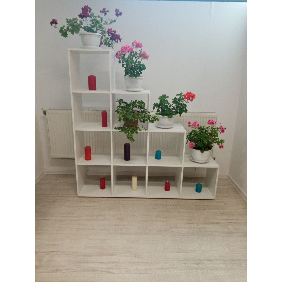 Sistem rafturi Luna 31 lemn alb, 149x150x35 CM