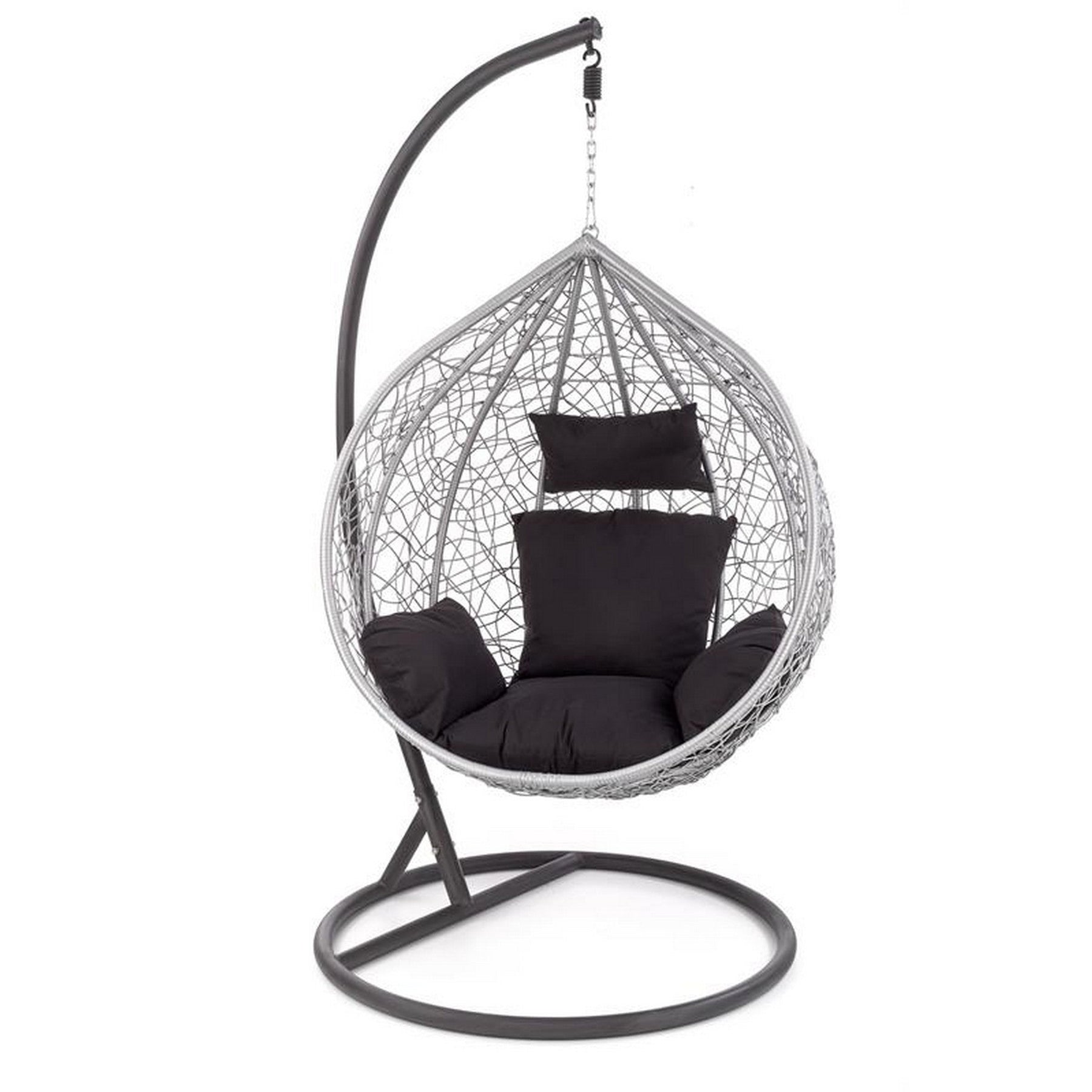 Balansoar pentru terasa Eggy, gri/negru, 195x106x112 cm
