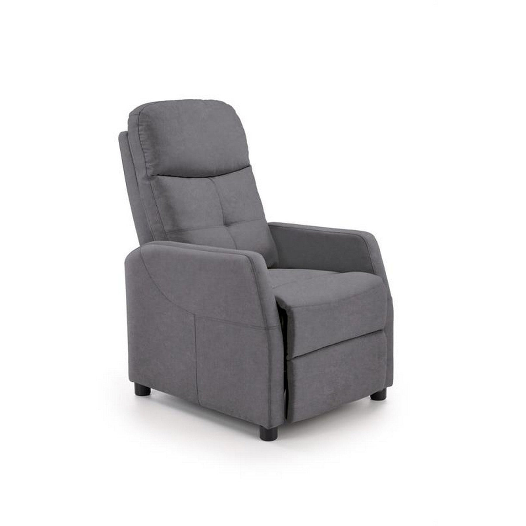 Fotoliu recliner Felipe 2, catifea gri, 64x84x103 cm