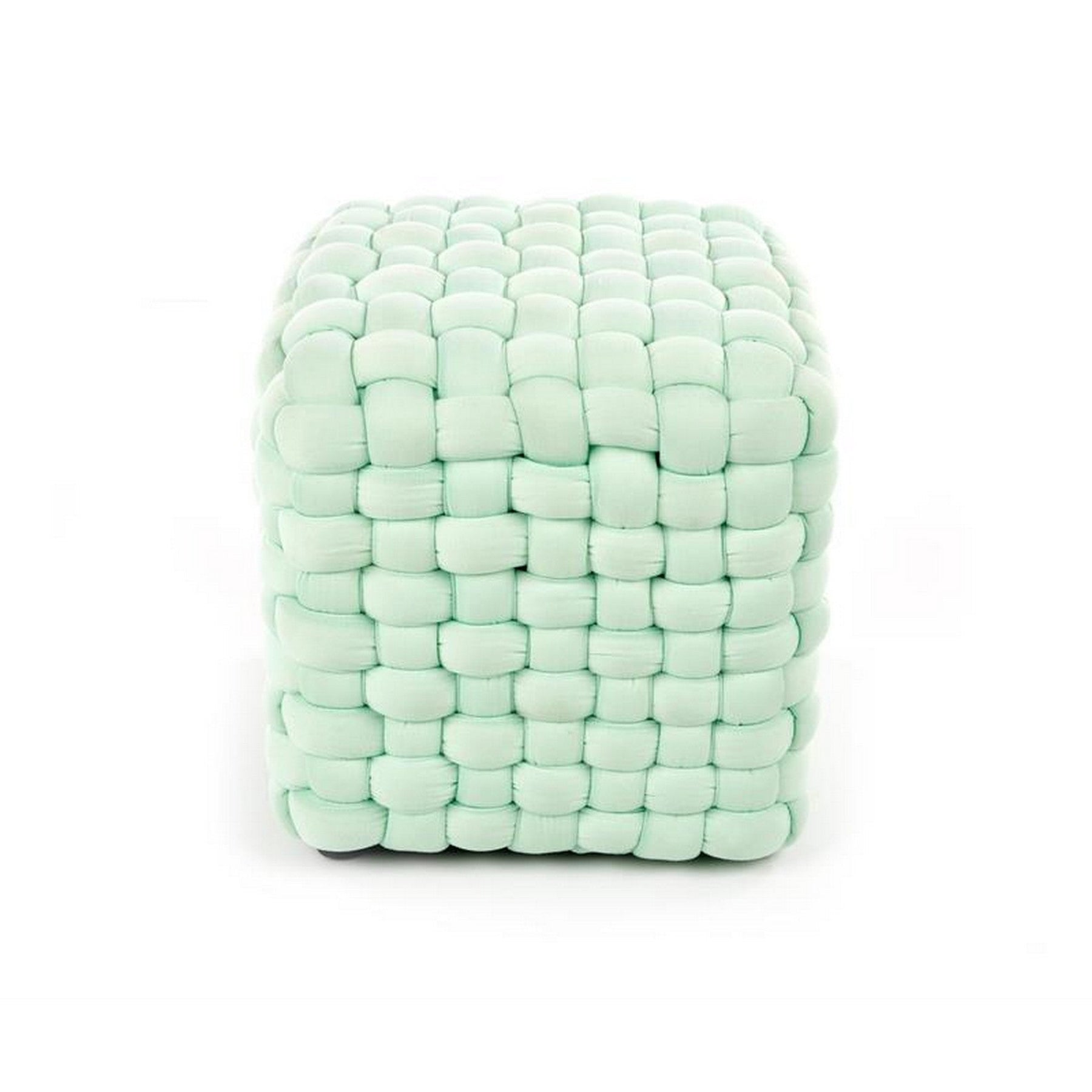 Taburet Rubik verde deschis, 35x35x35 cm