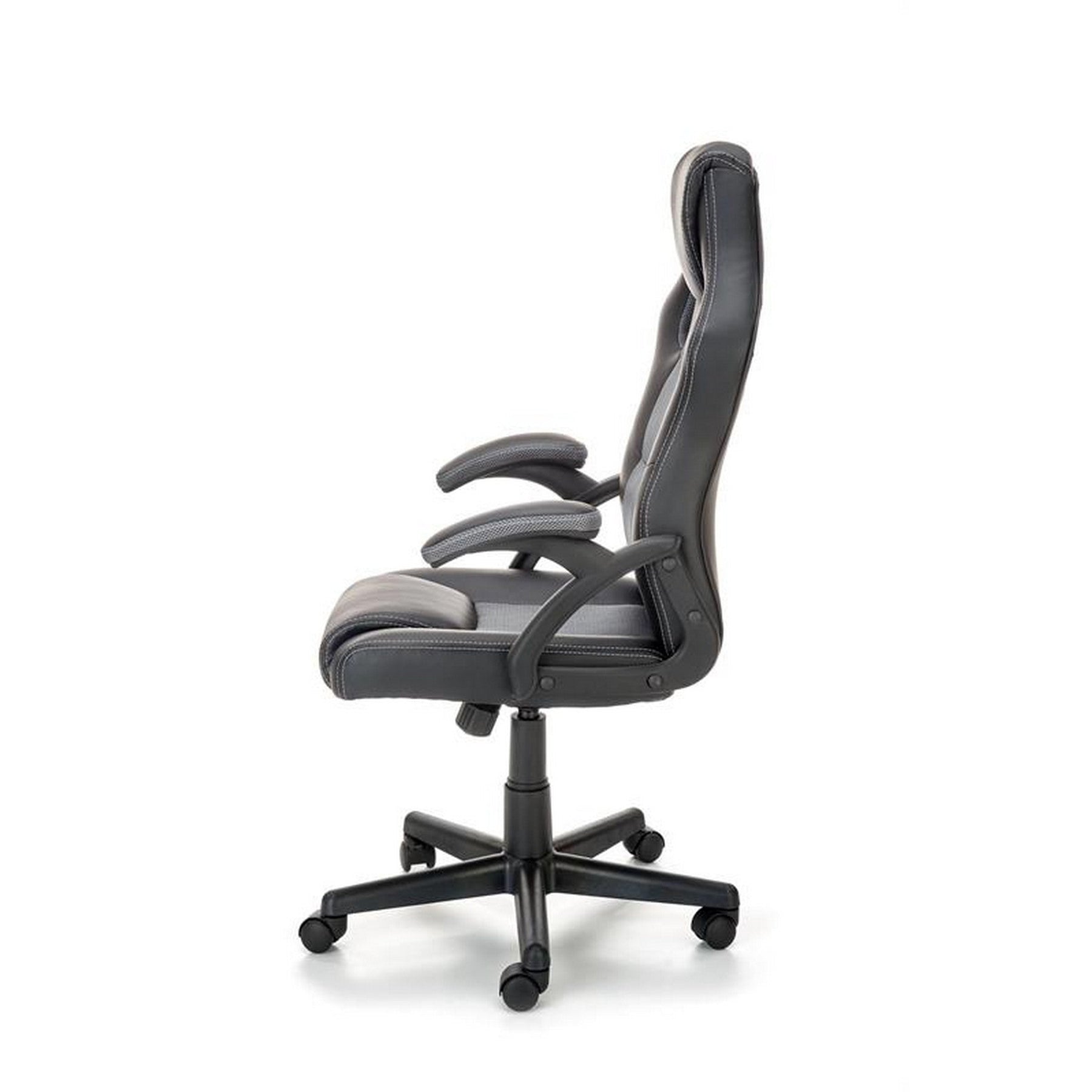 Scaun birou BERKEL cu mecanism TILT, negru/gri, 62x63x108/117 cm