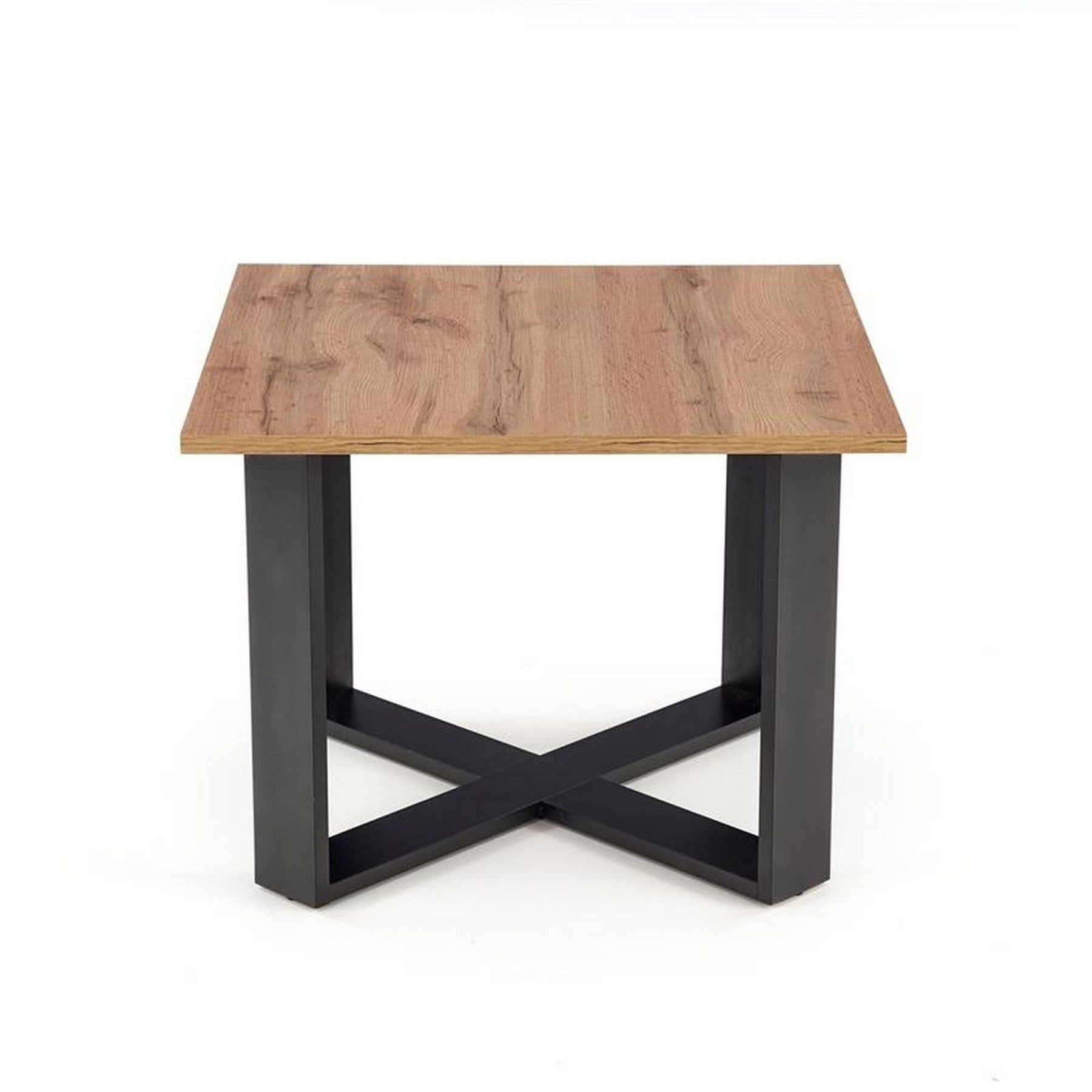 Masuta cafea Cross, stejar wotan/negru, 67x67x50 cm