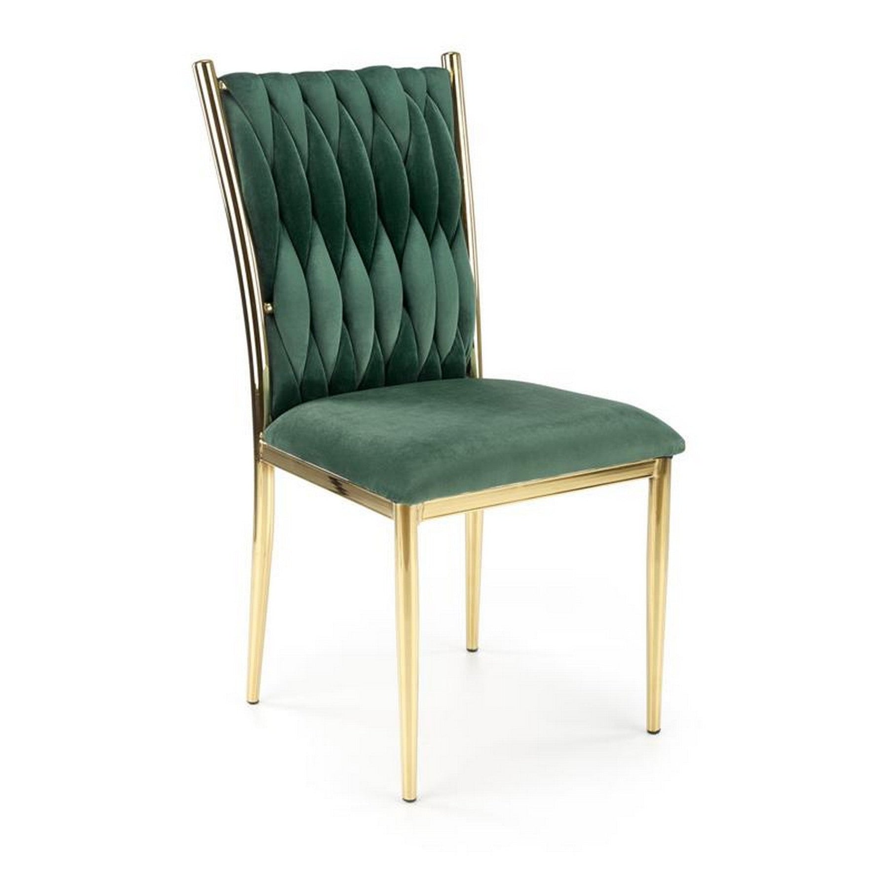 Scaun K436, verde/auriu, 48x55x94 cm