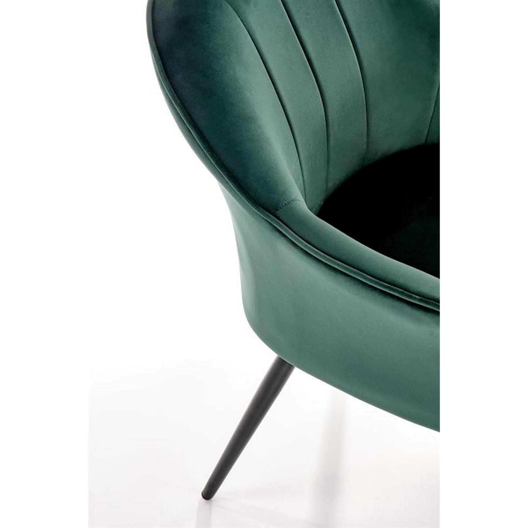 Scaun K468, stofa catifelata verde inchis, 67x62x84 cm