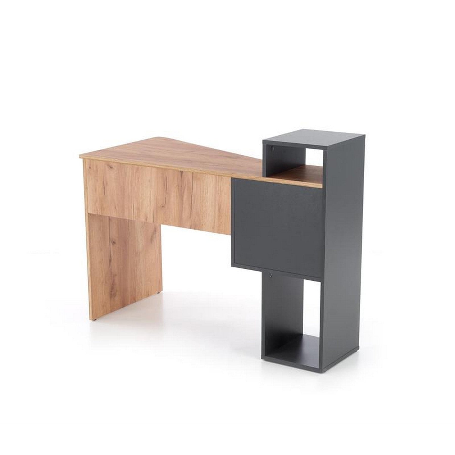 Birou Conti, stejar wotan/antracit, 122x57x90 cm