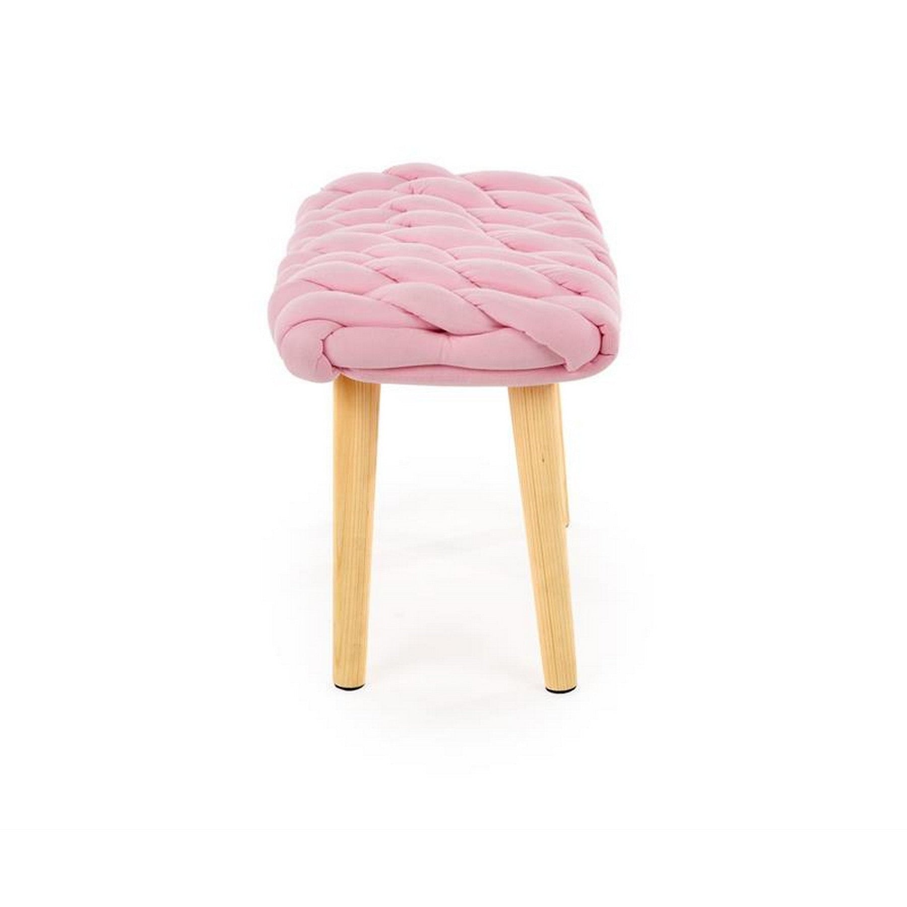 Taburet roz deschis Yeti, 37x27x35 cm