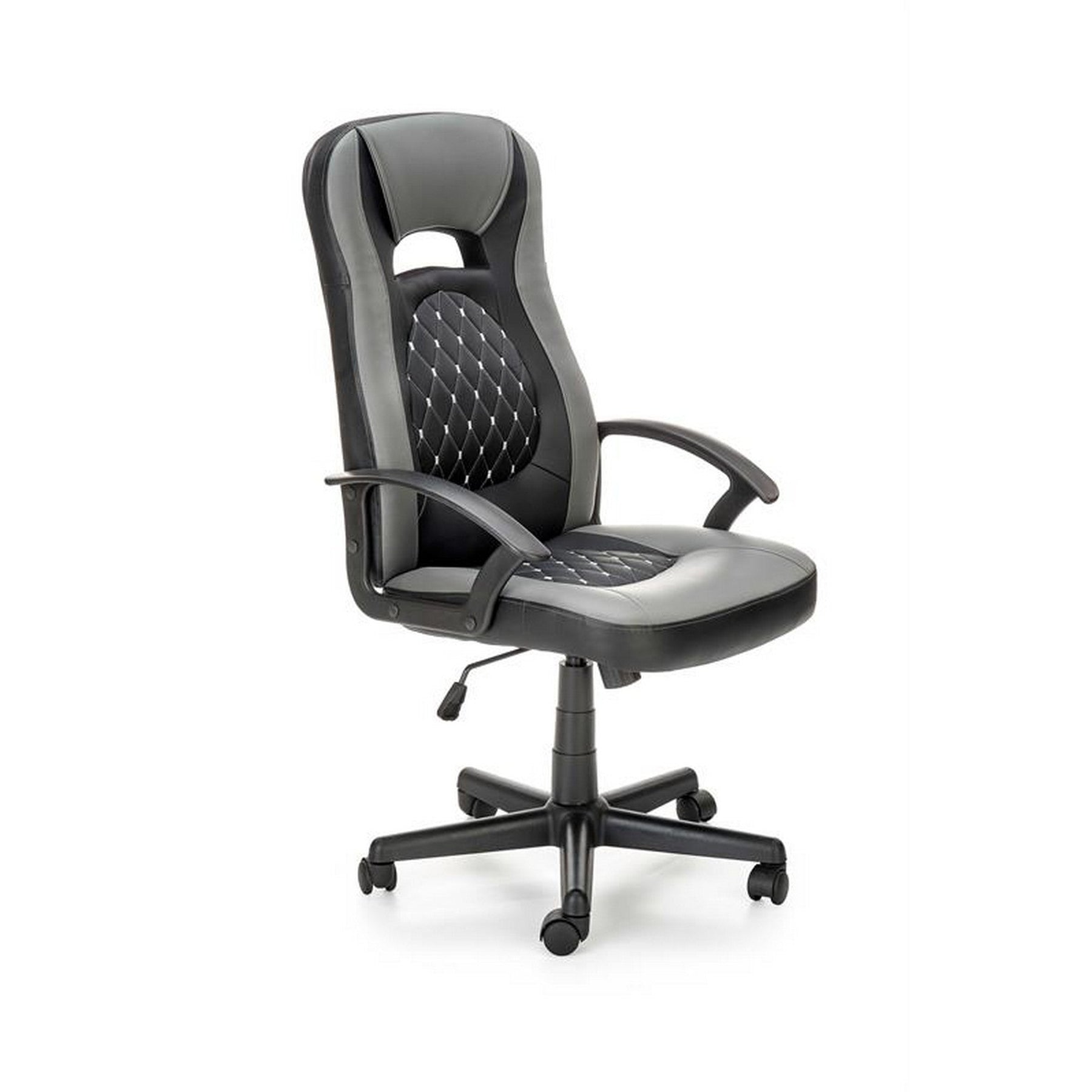 Scaun birou CASTANO cu mecanism TILT, negru/gri, 60x64x107/117 cm