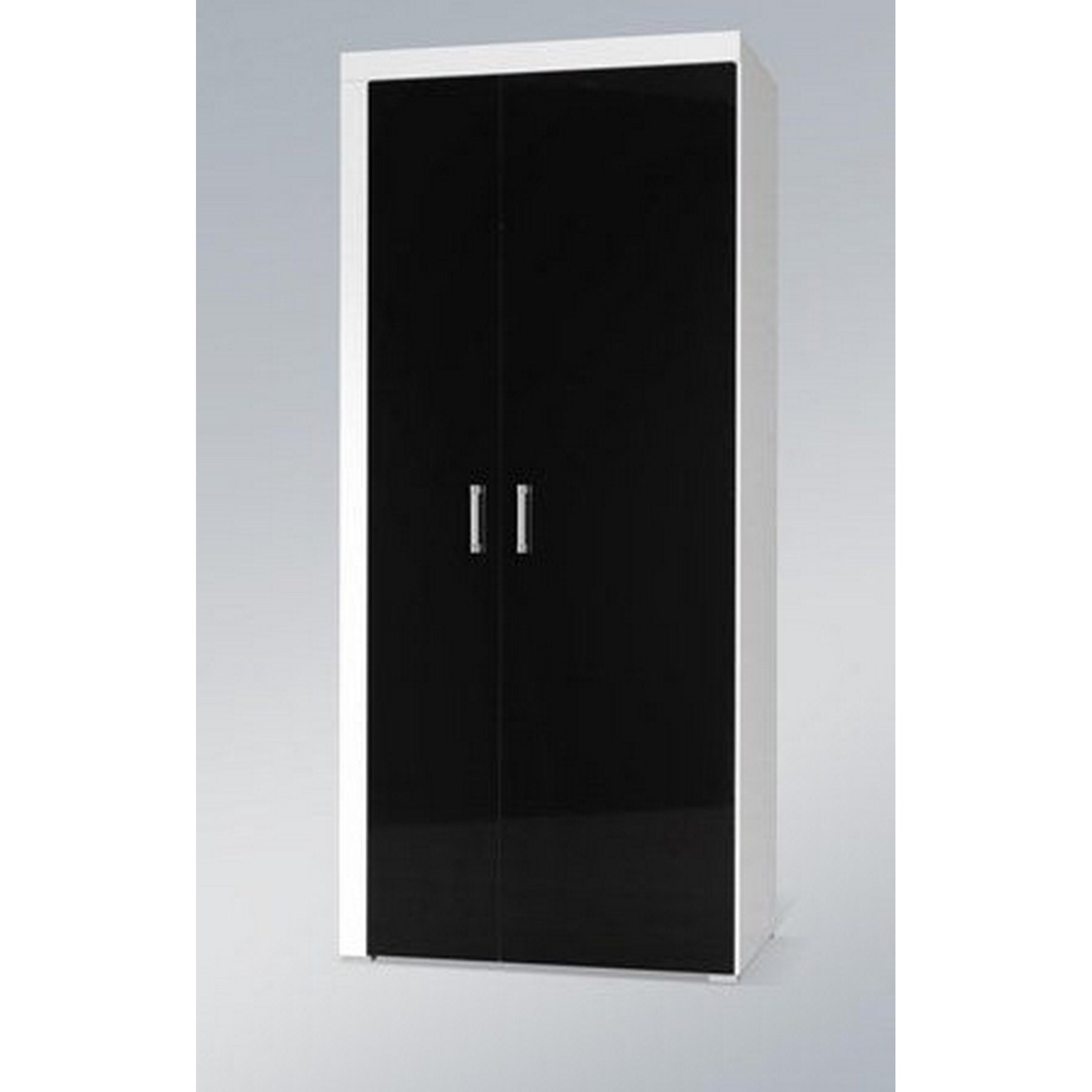 Dulap SAMBA REG-1, alb/negru, 203x55x90 cm