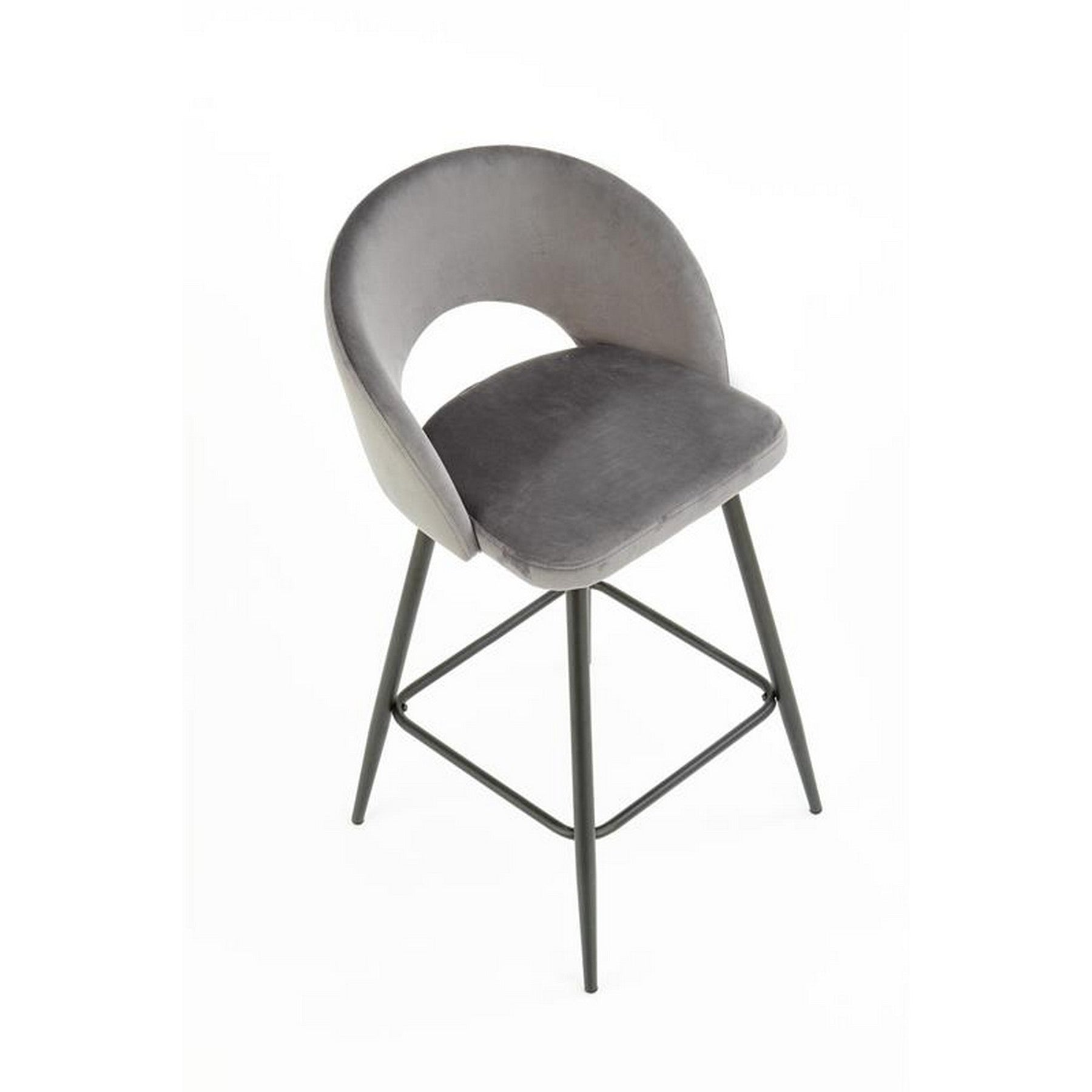 Scaun bar H96, gri, 48x49x89 cm