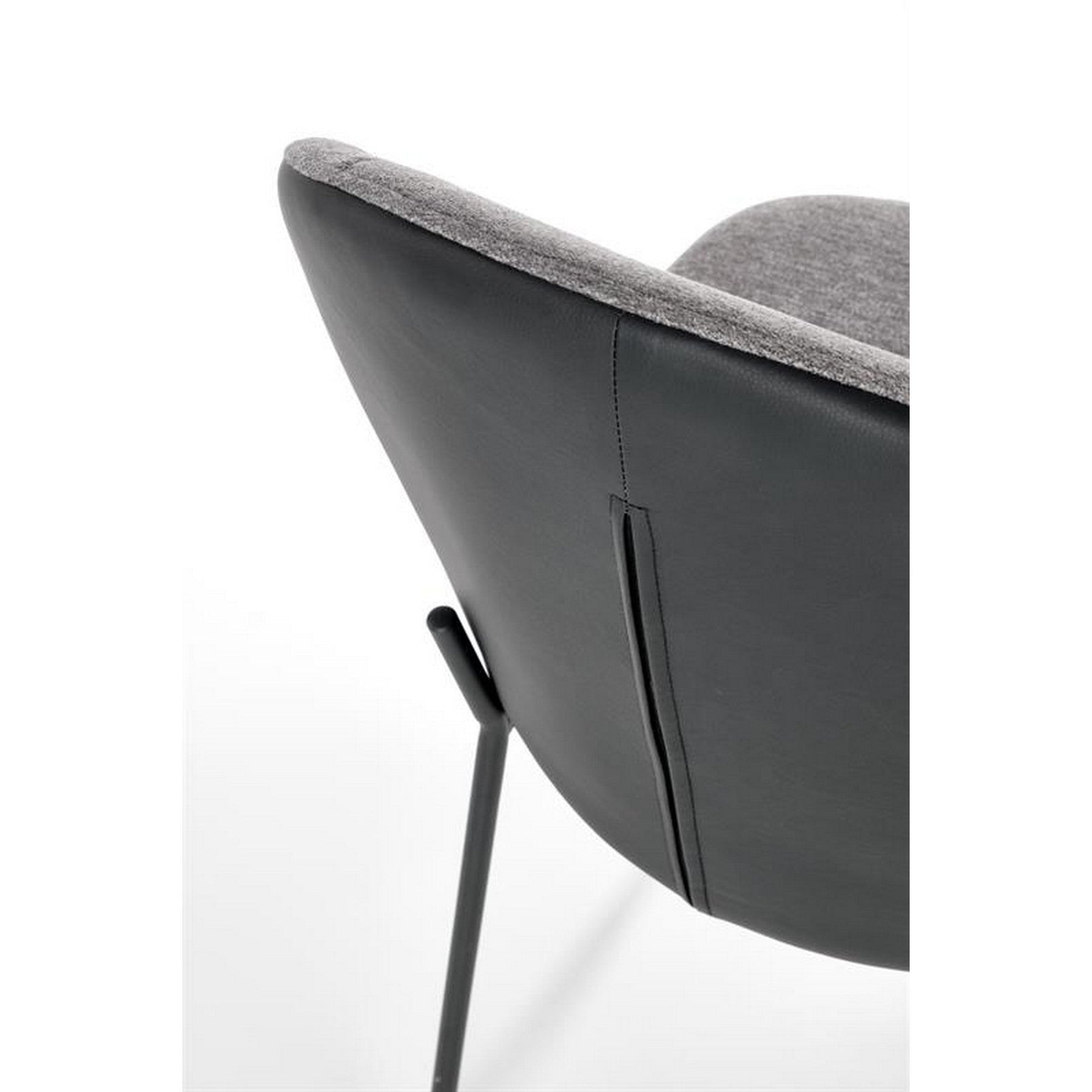 Scaun K471, stofa si piele ecologica gri, 50x58x85 cm