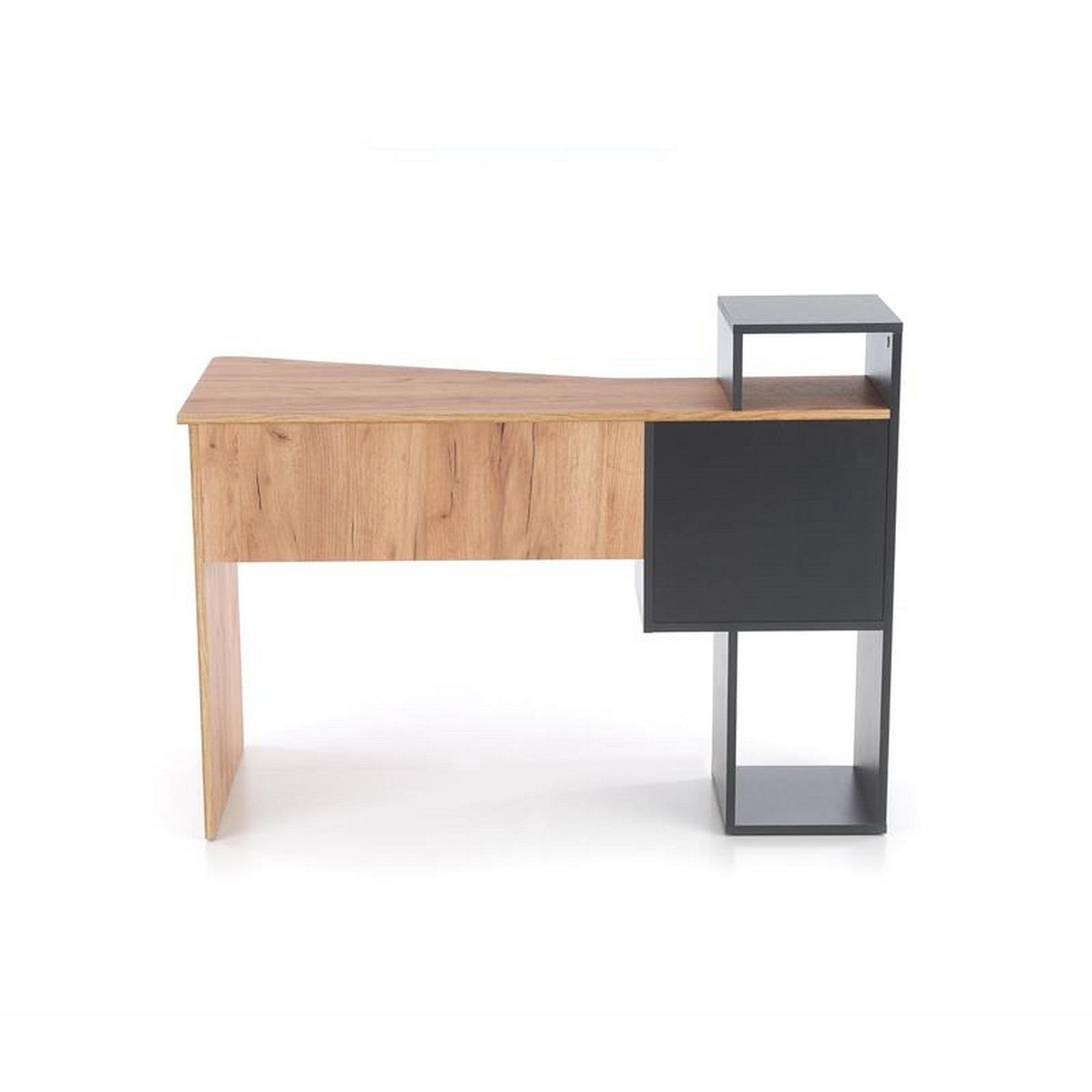 Birou Conti, stejar wotan/antracit, 122x57x90 cm