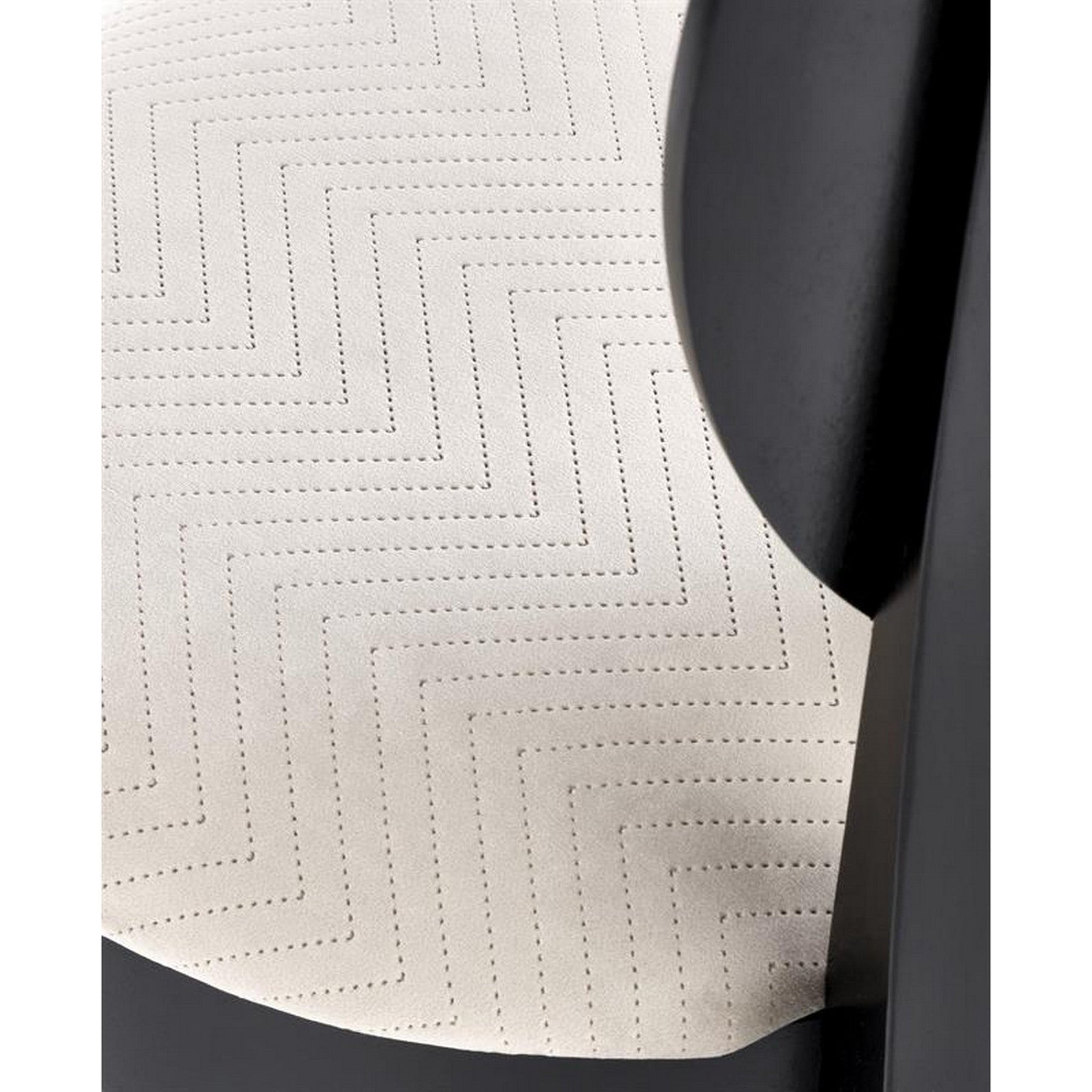 Scaun dining Velo, negru/bej, 44x53x96 cm
