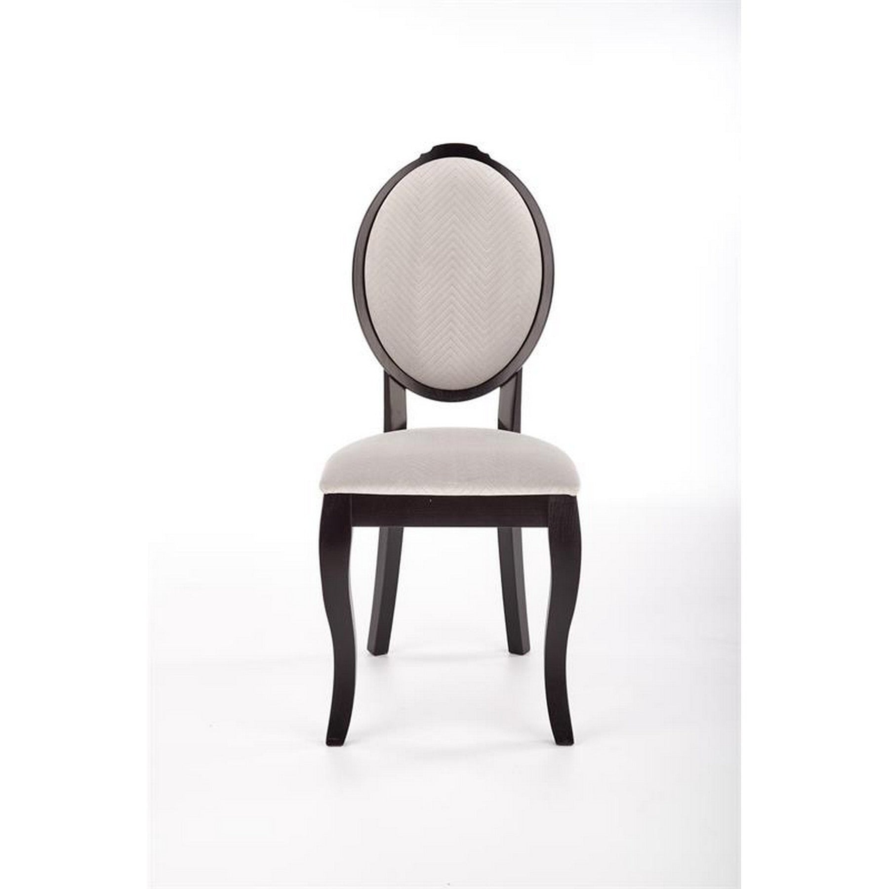 Scaun dining Velo, negru/bej, 44x53x96 cm