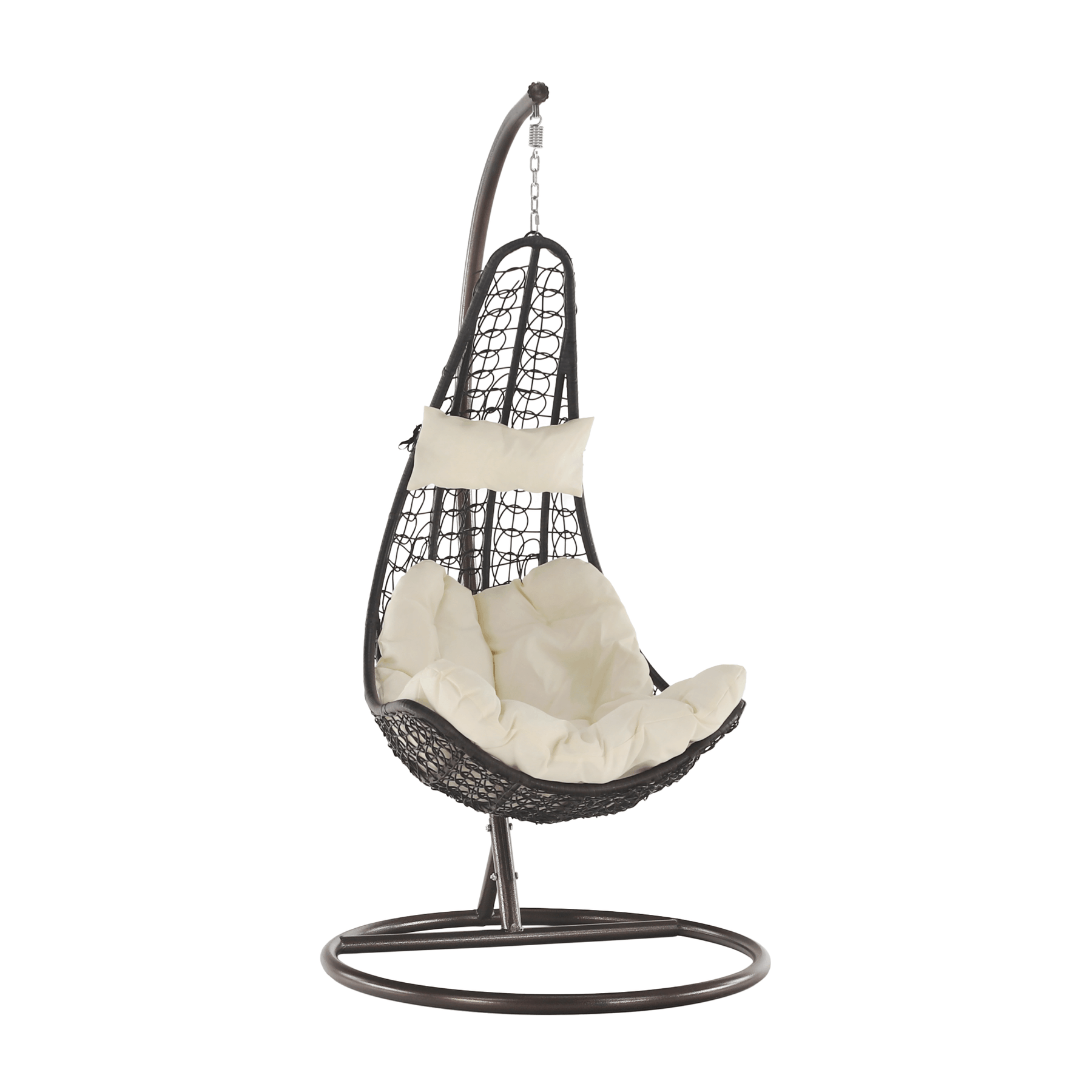 Balansoar suspendat KALEA 2 NEW, maro/crem, 105x105x195 cm.