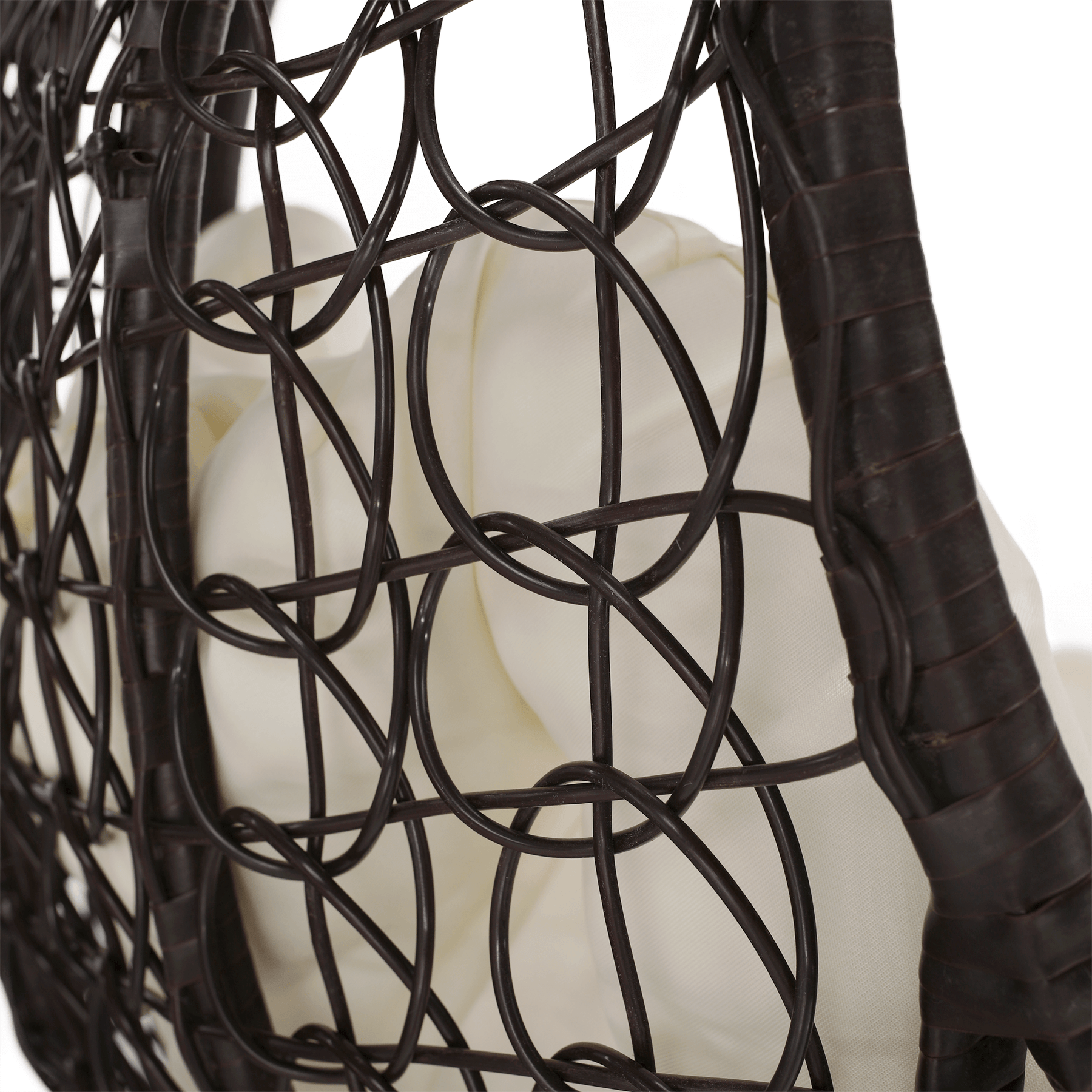 Balansoar suspendat KALEA 2 NEW, maro/crem, 105x105x195 cm.