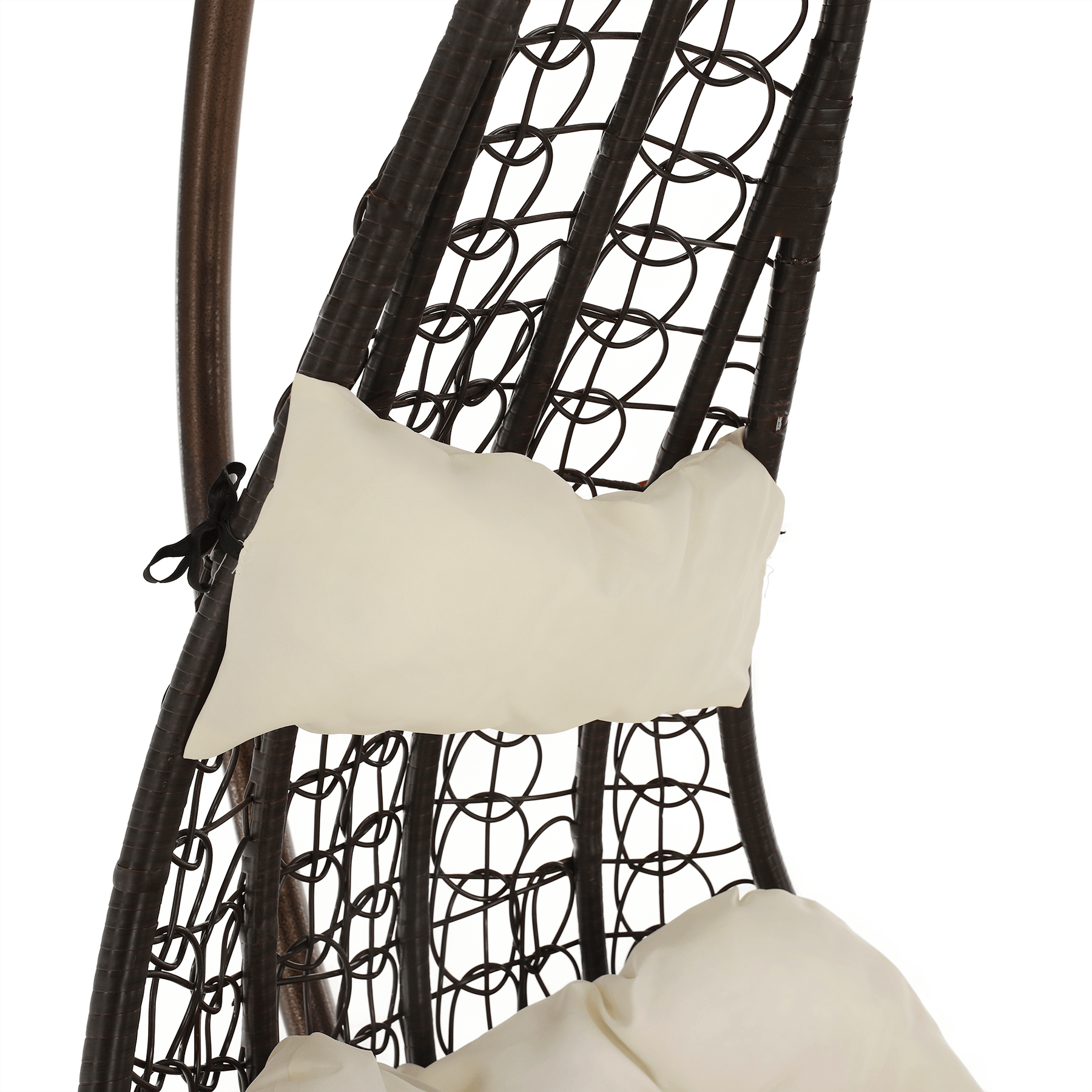 Balansoar suspendat KALEA 2 NEW, maro/crem, 105x105x195 cm.