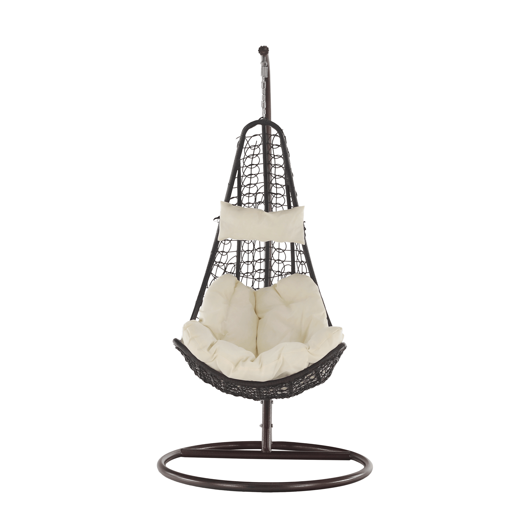 Balansoar suspendat KALEA 2 NEW, maro/crem, 105x105x195 cm.